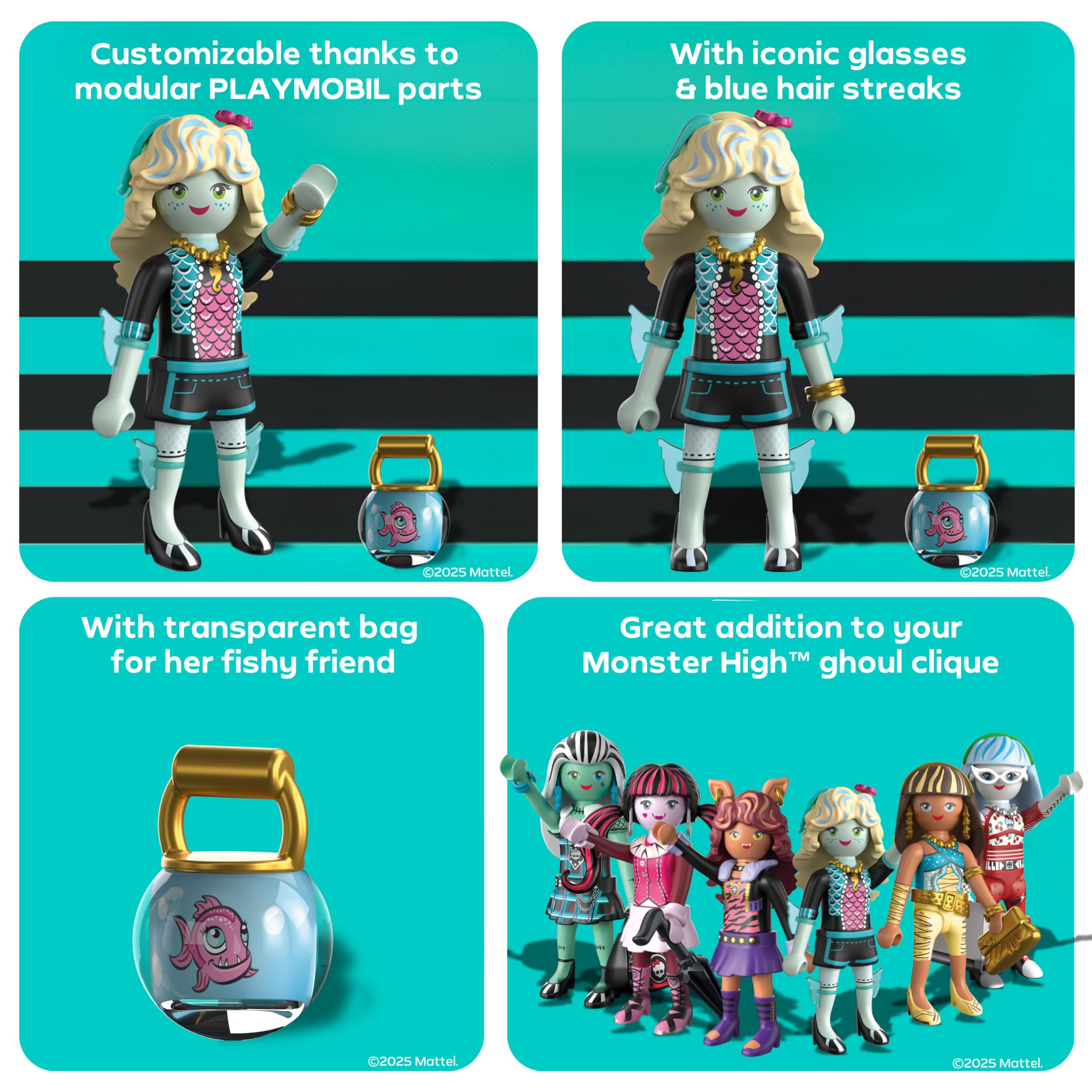 Playmobil Monster High Lagoona Blue - Ocean-Themed Play Figure Set for Kids 4+ 3