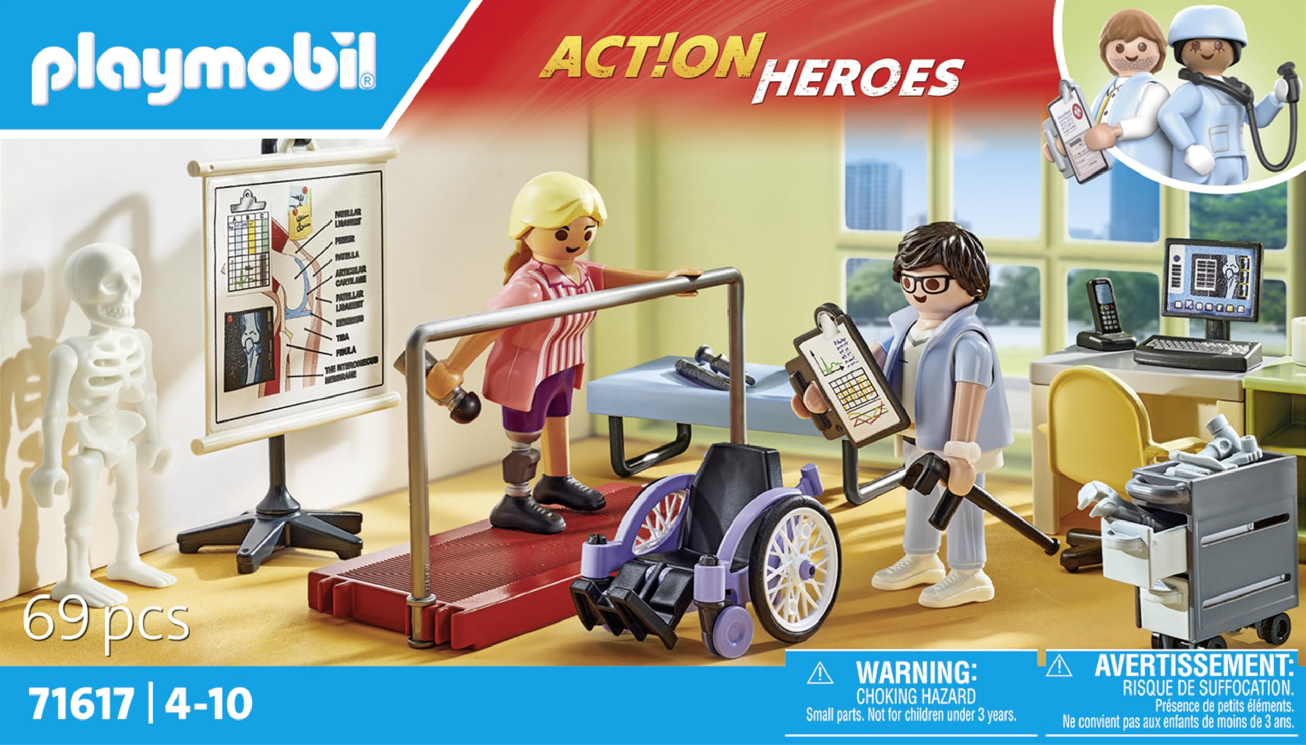 Playmobil 71617 Action Heroes Orthopedics Playset - Caring Treatment Role Play for Kids 4+ 10
