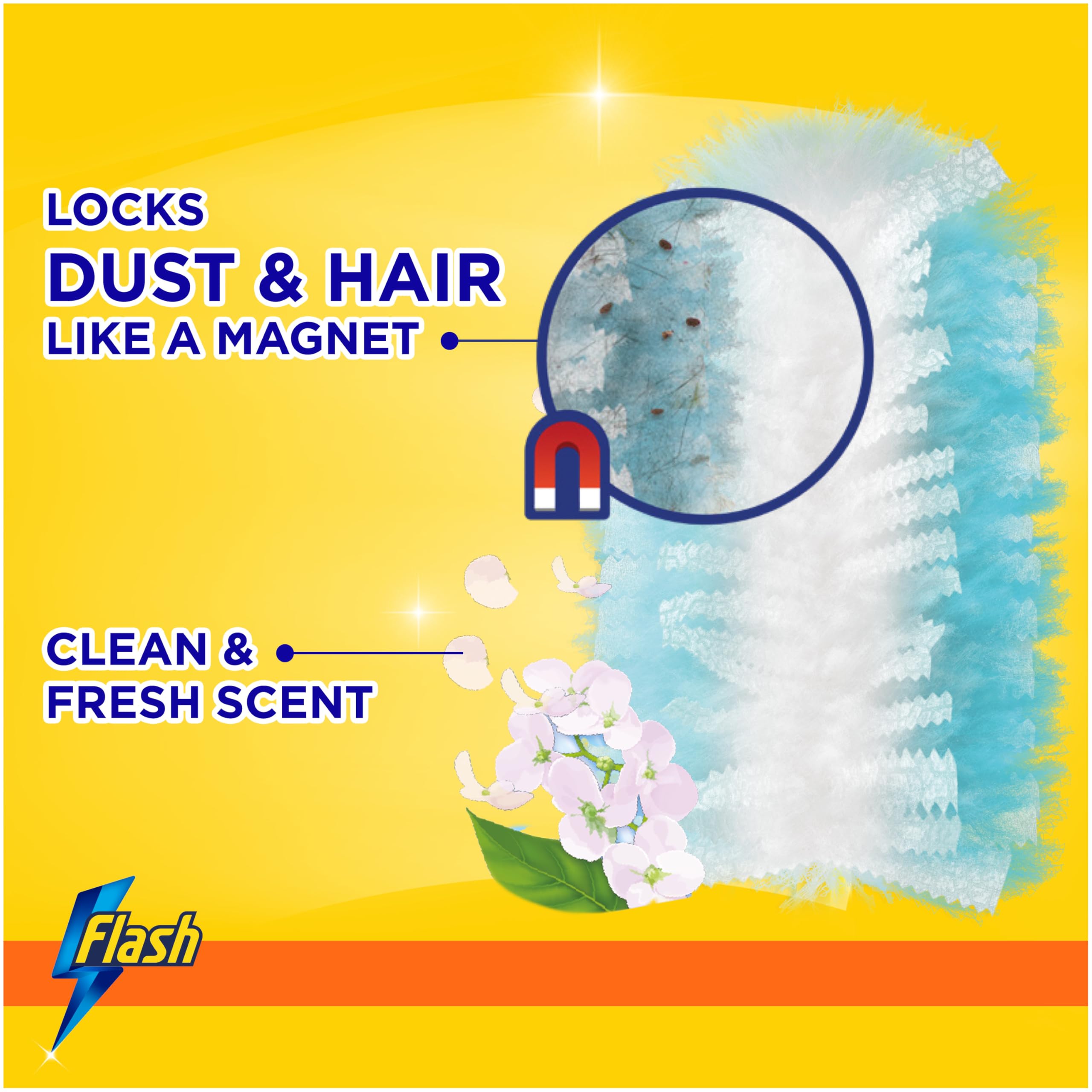 Flash - Dust Magnet Refills Fluffy Dusters 5 Pack Scented Cleaning Tools 4
