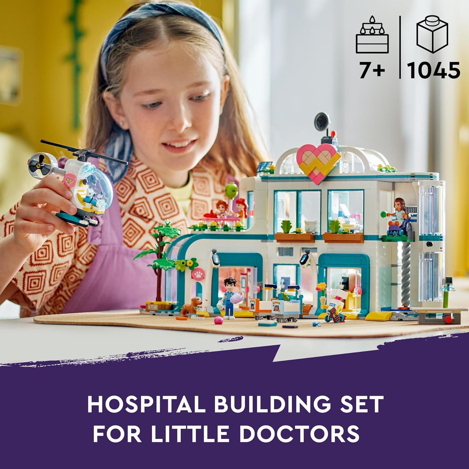 LEGO Friends Heartlake City Hospital Playset with Helicopter - 7+ Year Old Building Toy 4