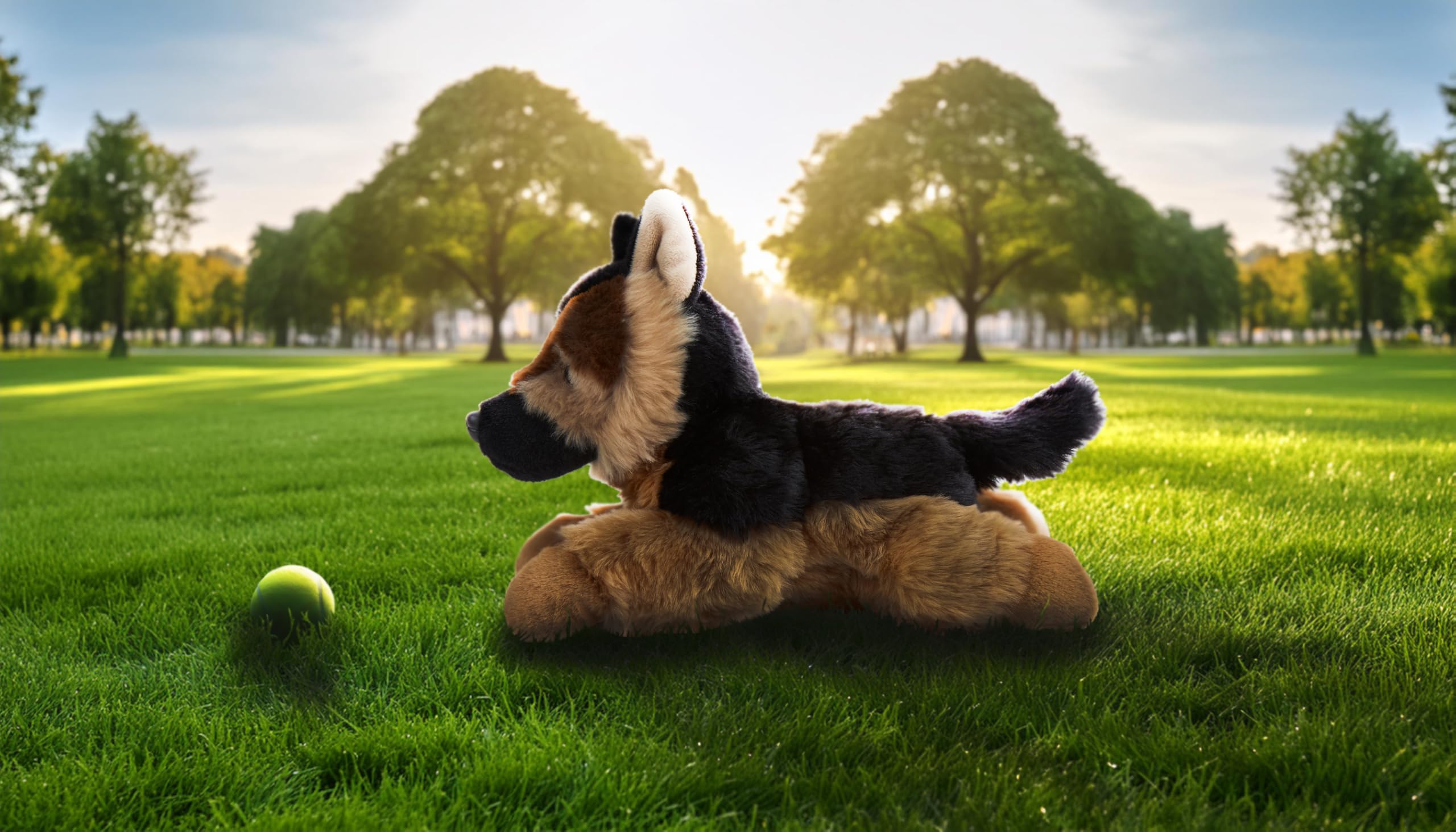 Zappi Co German Shepherd Plush Toy - 28cm Cuddly Dog | Recycled Material | Washable