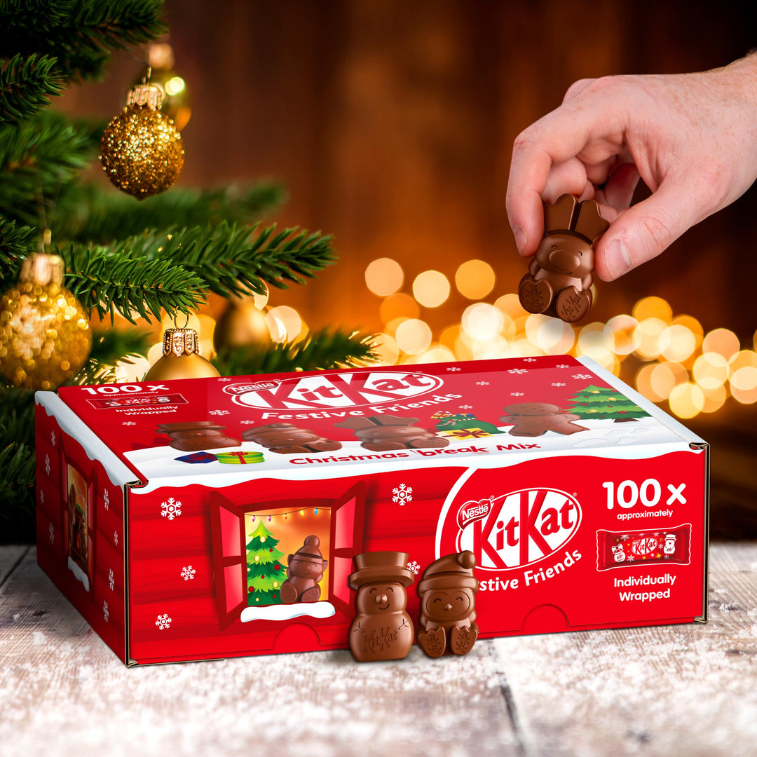 KitKat Christmas Friends 100ct Assorted Gluten-Free Milk Chocolate Figures
