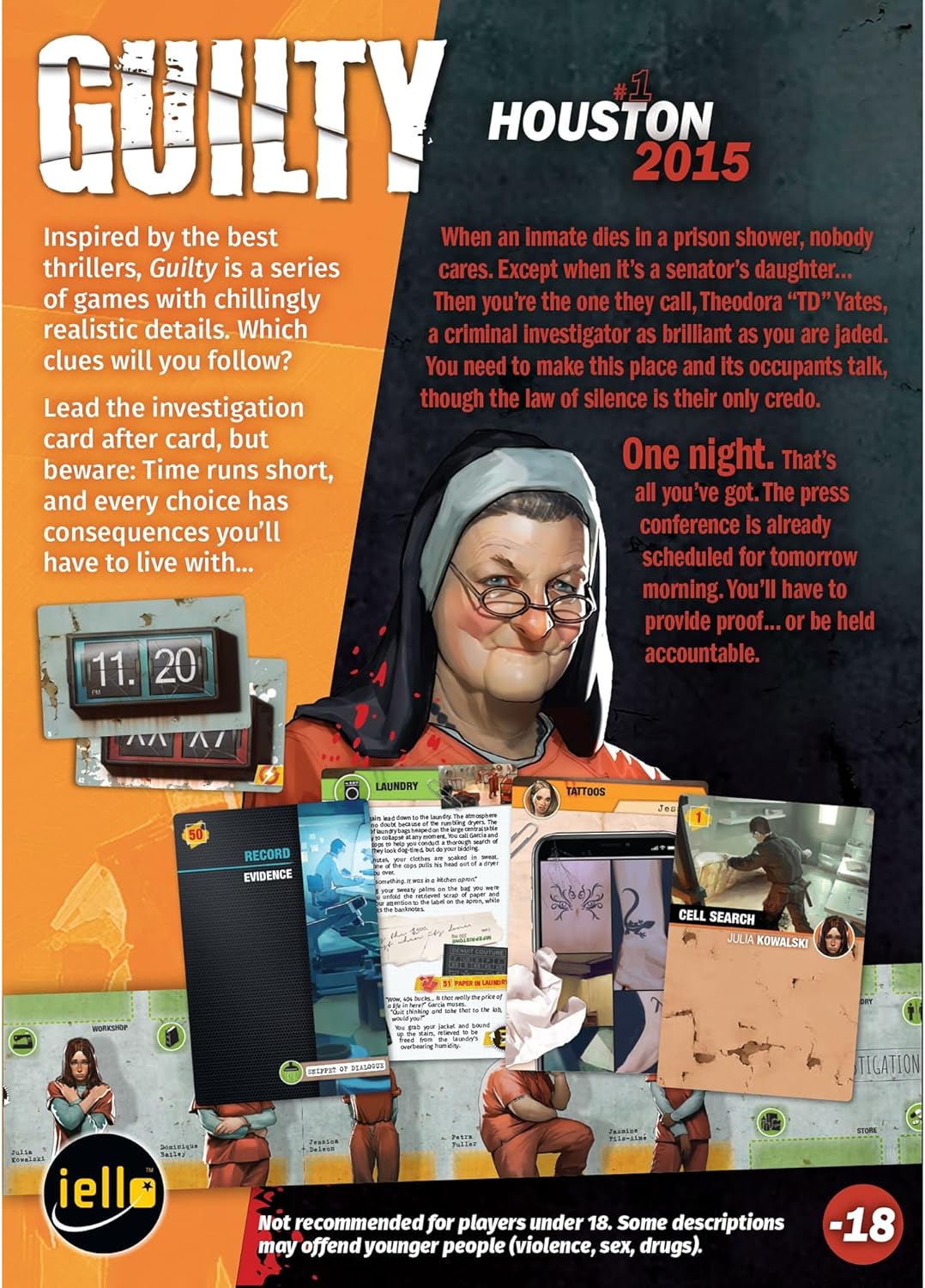 Iello Guilty: Houston 2015 Cooperative Board Game 6