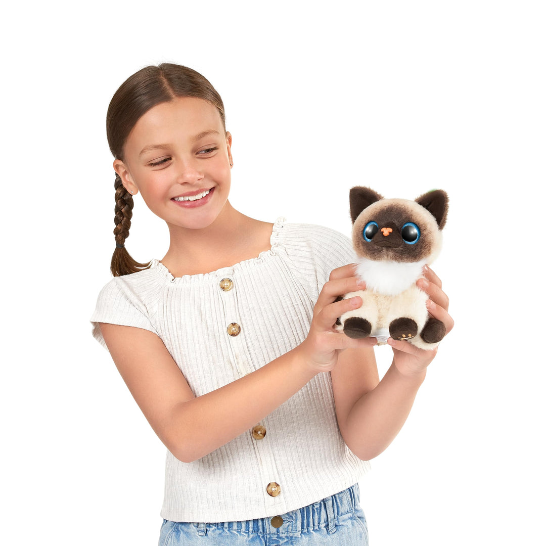 Pets Alive Smitten Kitten Mooloo - Interactive Electronic Plush with 10 Real Kitten Sounds, Ages 3+