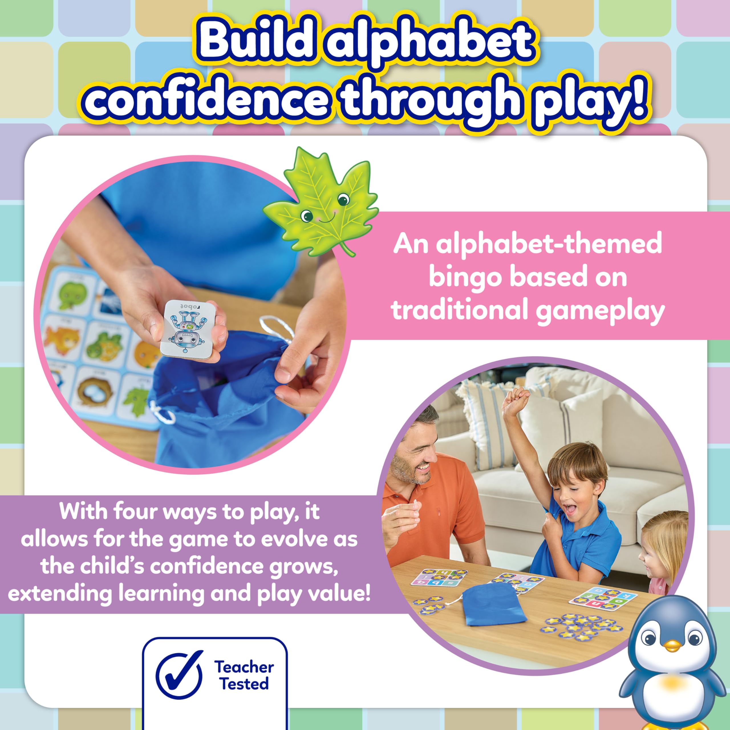 Orchard Toys Alphabet Bingo Educational Early Learning Game for Ages 4+ | Multicolor 3