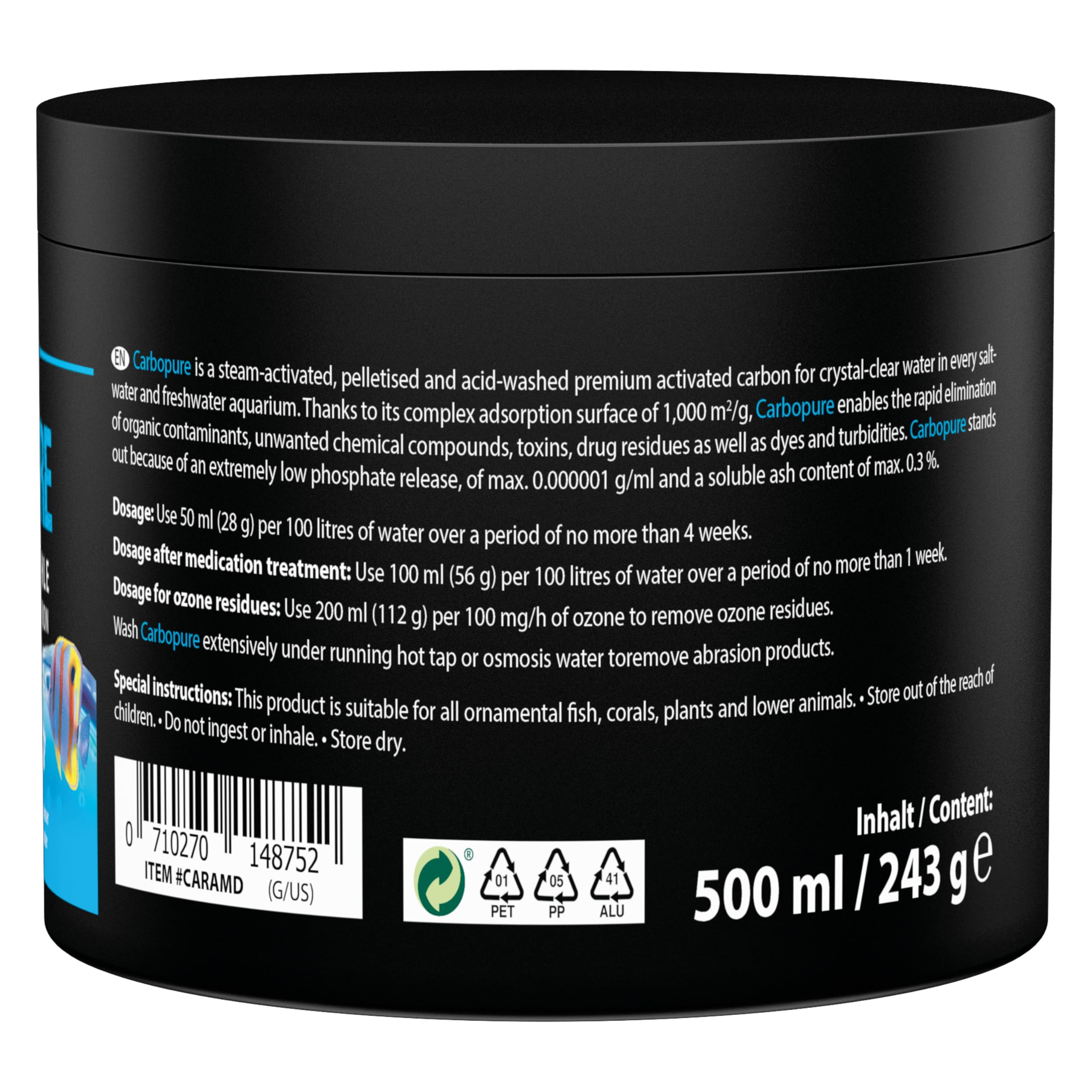 ARKA Carbopure Activated Carbon - Water Polishing & Toxin Removal | 243g Pellets 3