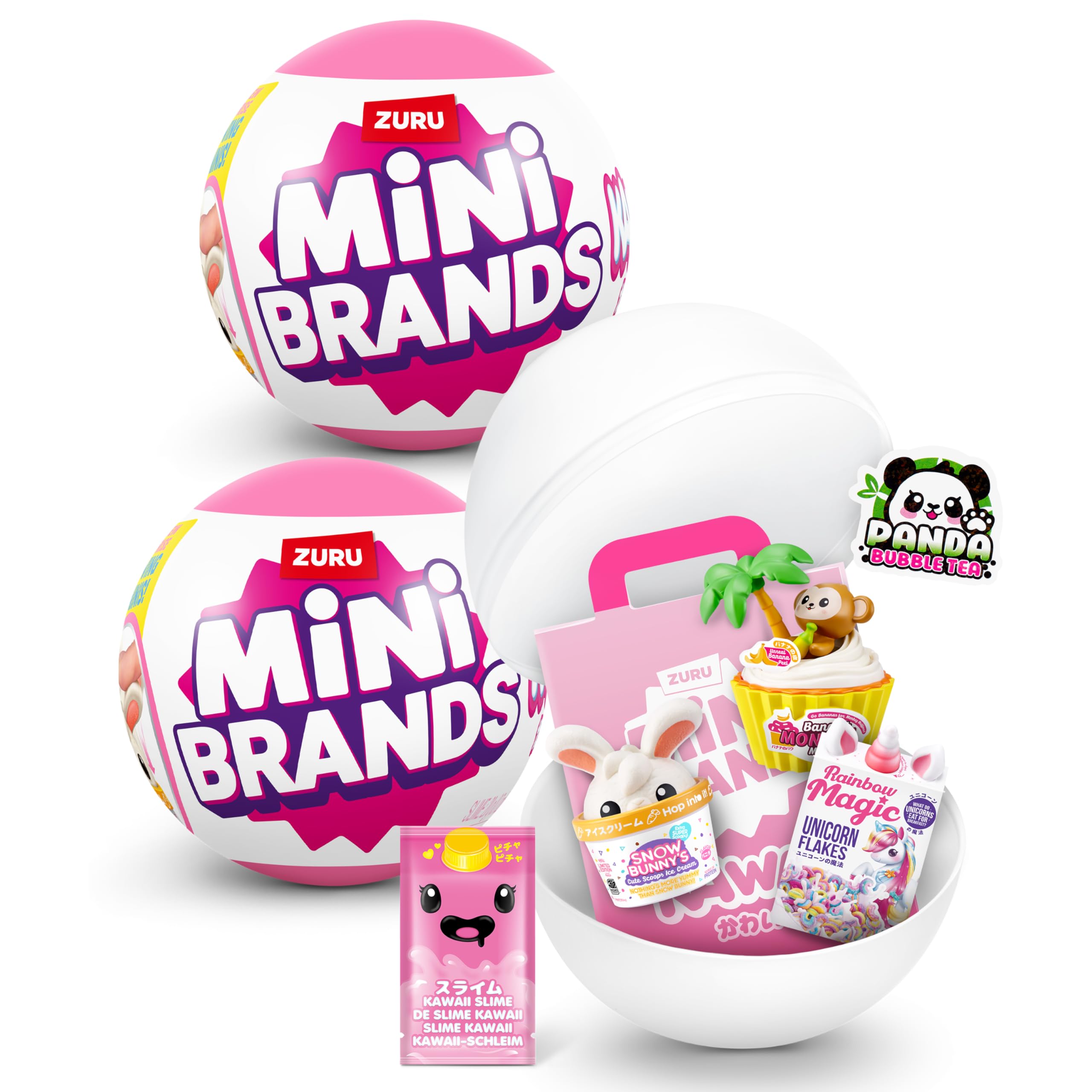 Mini Brands Kawaii Capsule 2 Pack by ZURU Surprise Collectable Minis | 30+ Minis to Collect