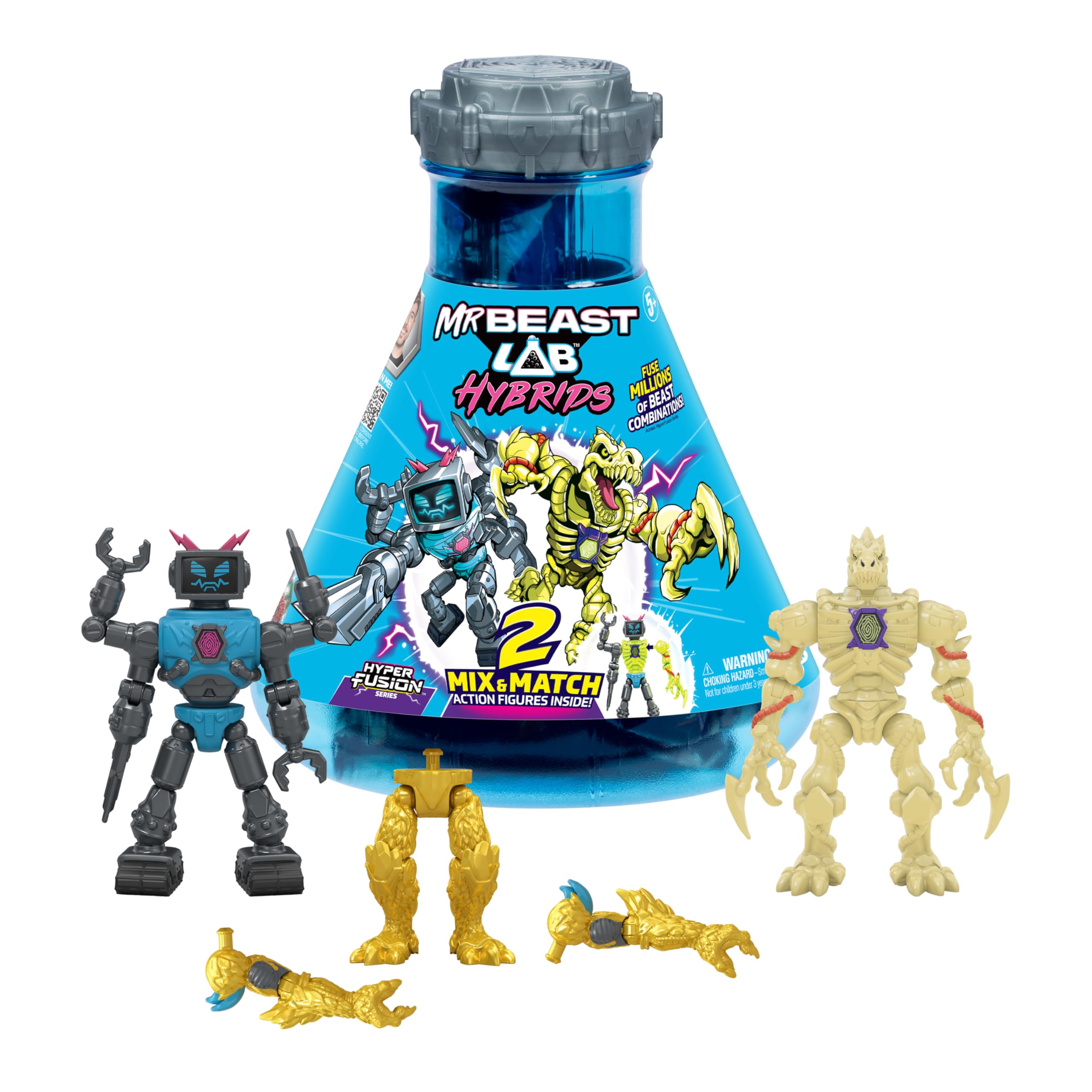 MrBeast Lab Hybrids Multi Pack - Mix & Match Fusion Action Figures for Kids 5+ 1