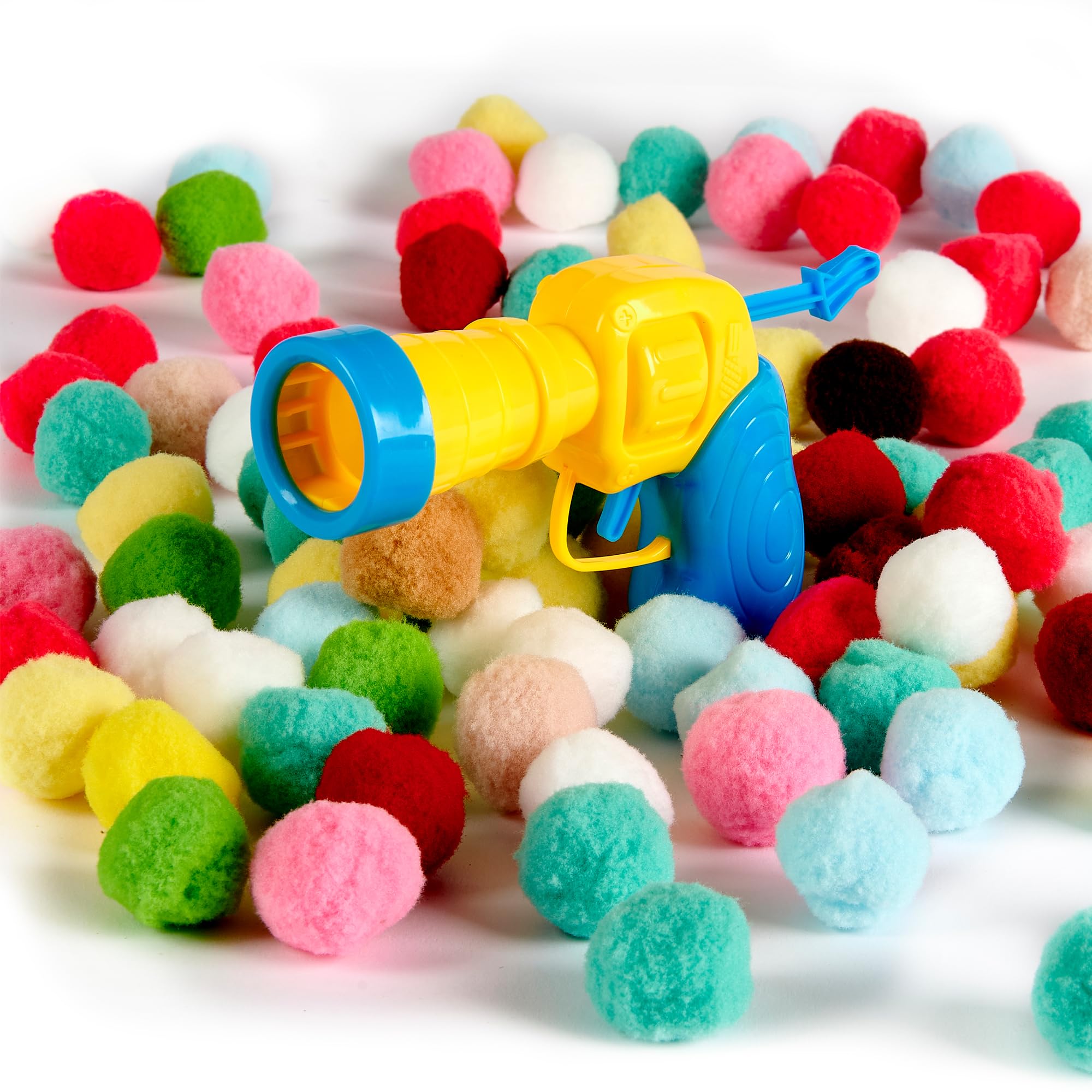 Purring Pussy Cat Ball Shooter Toy Set - 100 Pcs Mixed Balls | Catnip Scented for Exercise