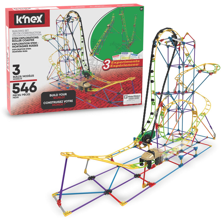 K"nex STEM Explorations Roller Coaster Building Set - Motorized Educational Playset for Ages 8+