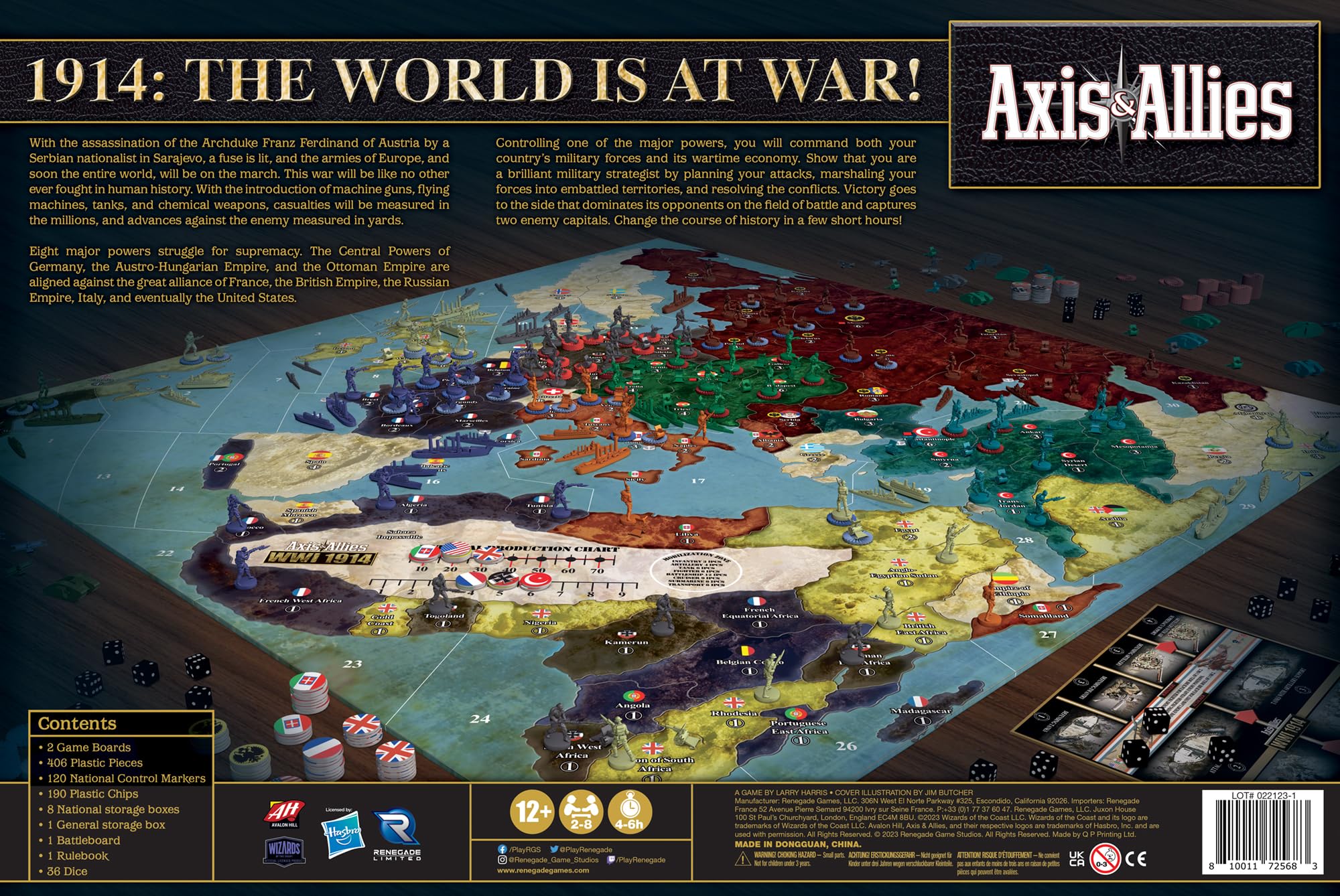 Renegade Game Studios Axis & Allies: WWI 1914 Board Game 6
