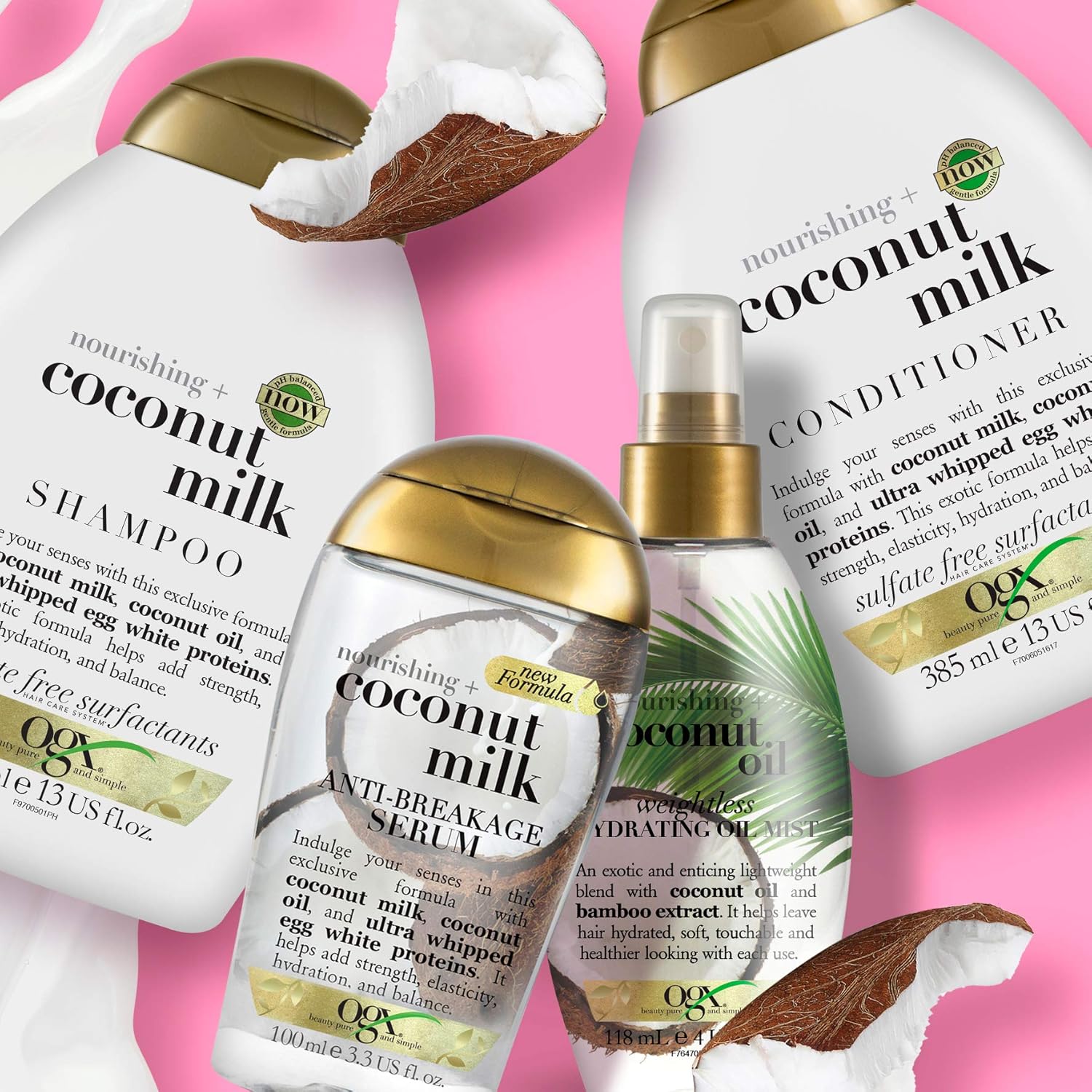 OGX Nourishing+ Coconut Milk Sulfate-Free Shampoo for Dry Hair (577ml) 6