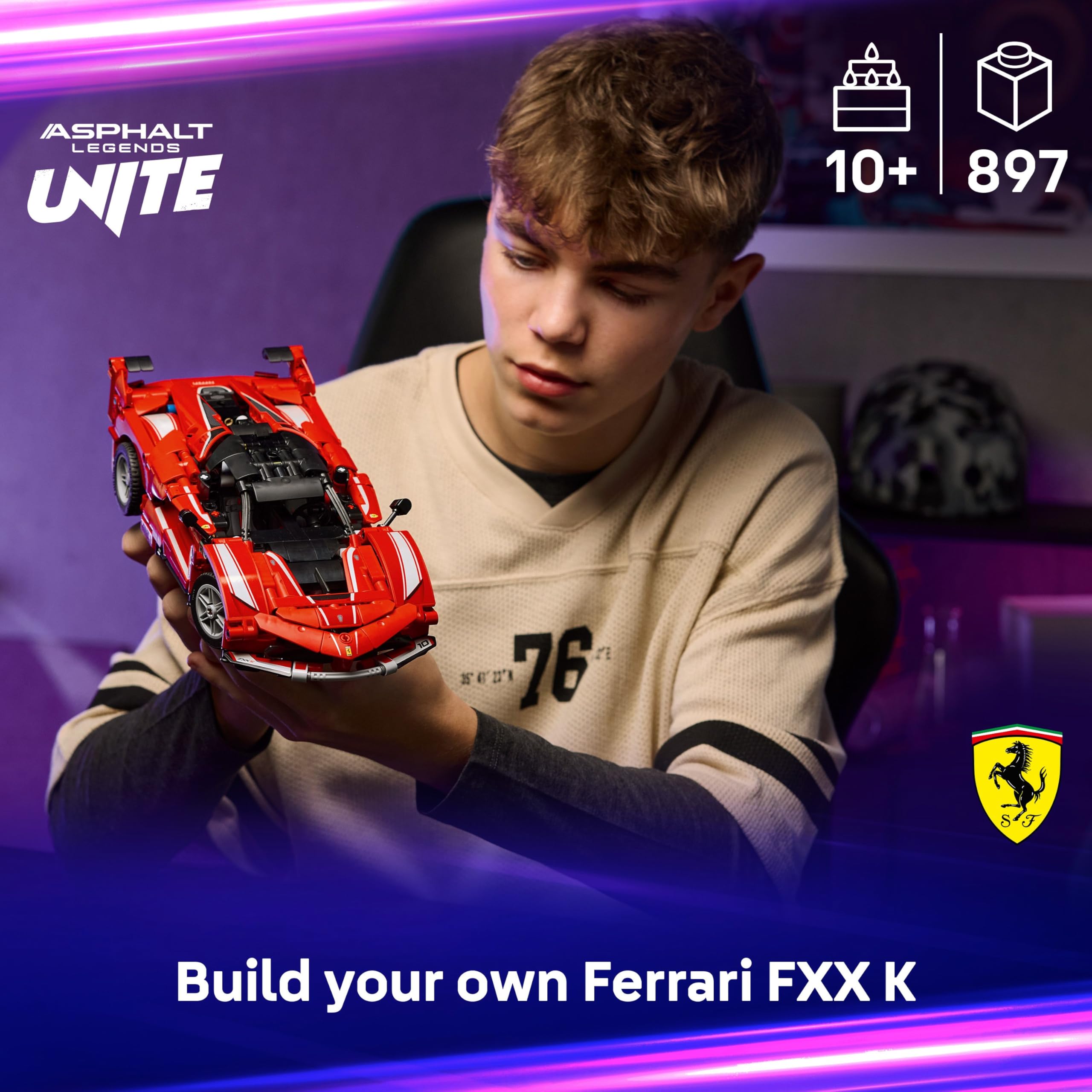 LEGO Technic Ferrari FXX K Race Car Model Building Kit 42212 | Ages 10+