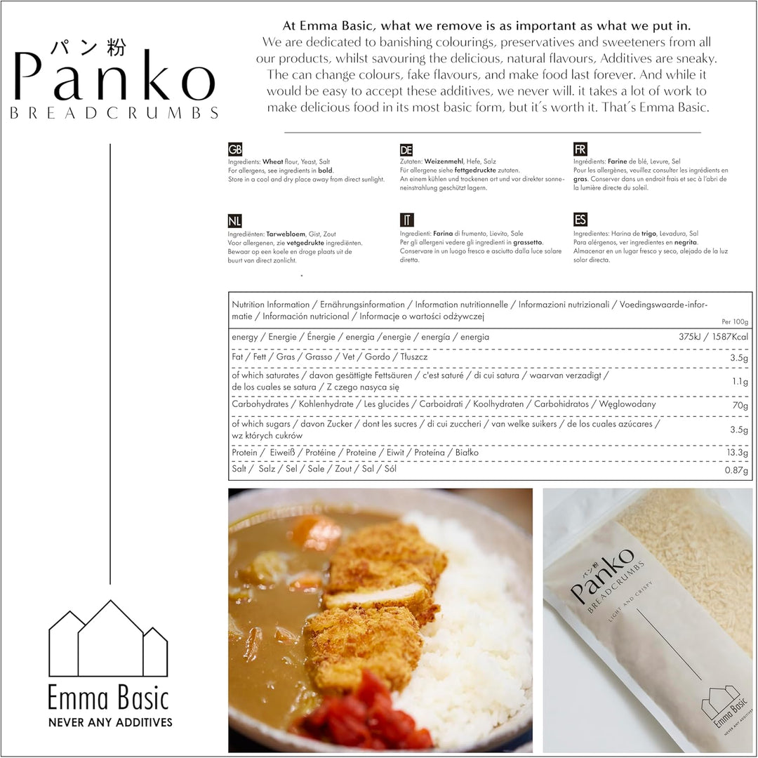 Emma Basic Super Premium Panko Breadcrumbs 10 mm Long Needle Shape 200g