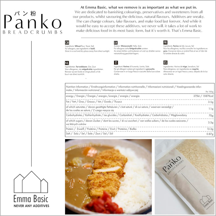 Emma Basic Super Premium Panko Breadcrumbs 10 mm Long Needle Shape 200g