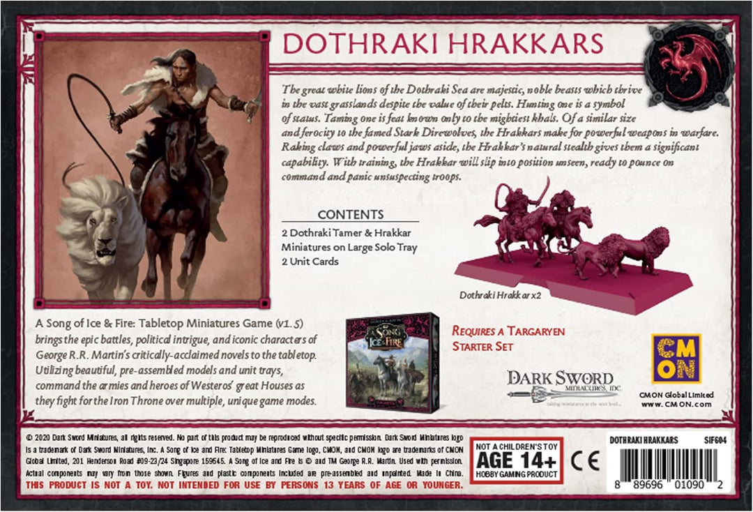 CMON A Song of Ice and Fire Tabletop Miniatures Game Dothraki Hrakkars Box Set (SIF604)