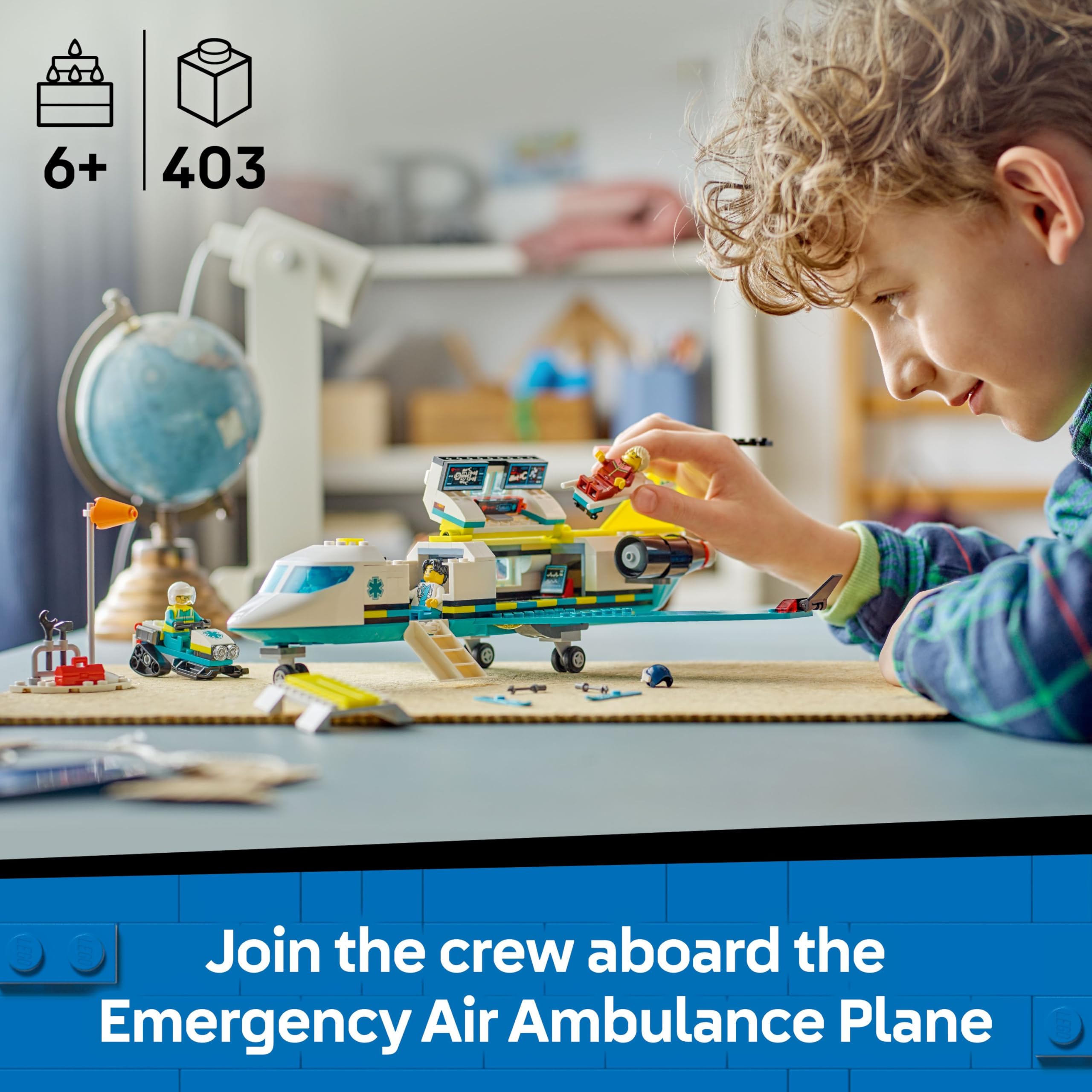 LEGO CITY 60465 Emergency Air Ambulance Plane Building Set for Ages 6+ 2