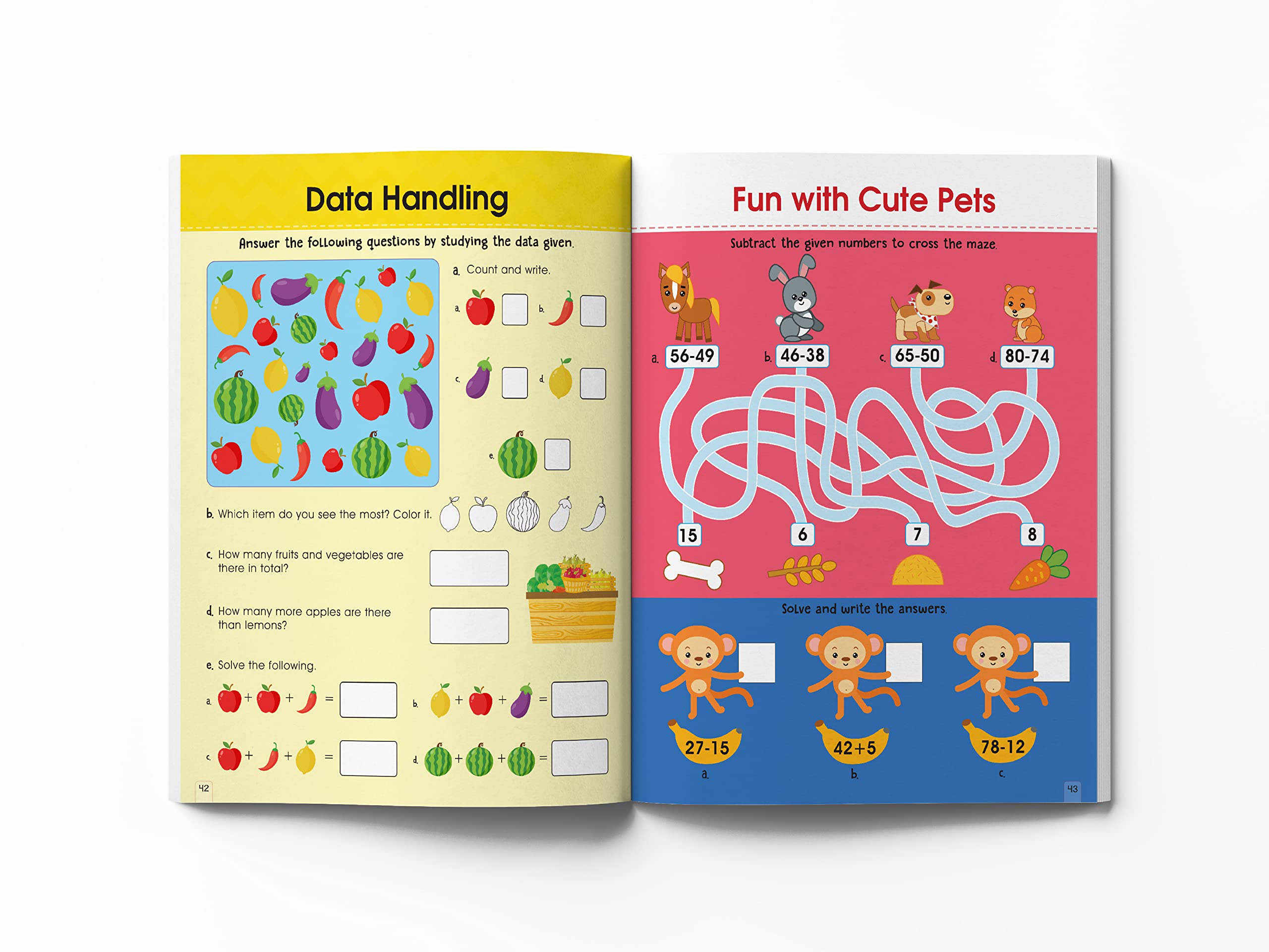 Wonder House Addition and Subtraction Activity Book for Children | 48 Pages | Ages 4-7 7