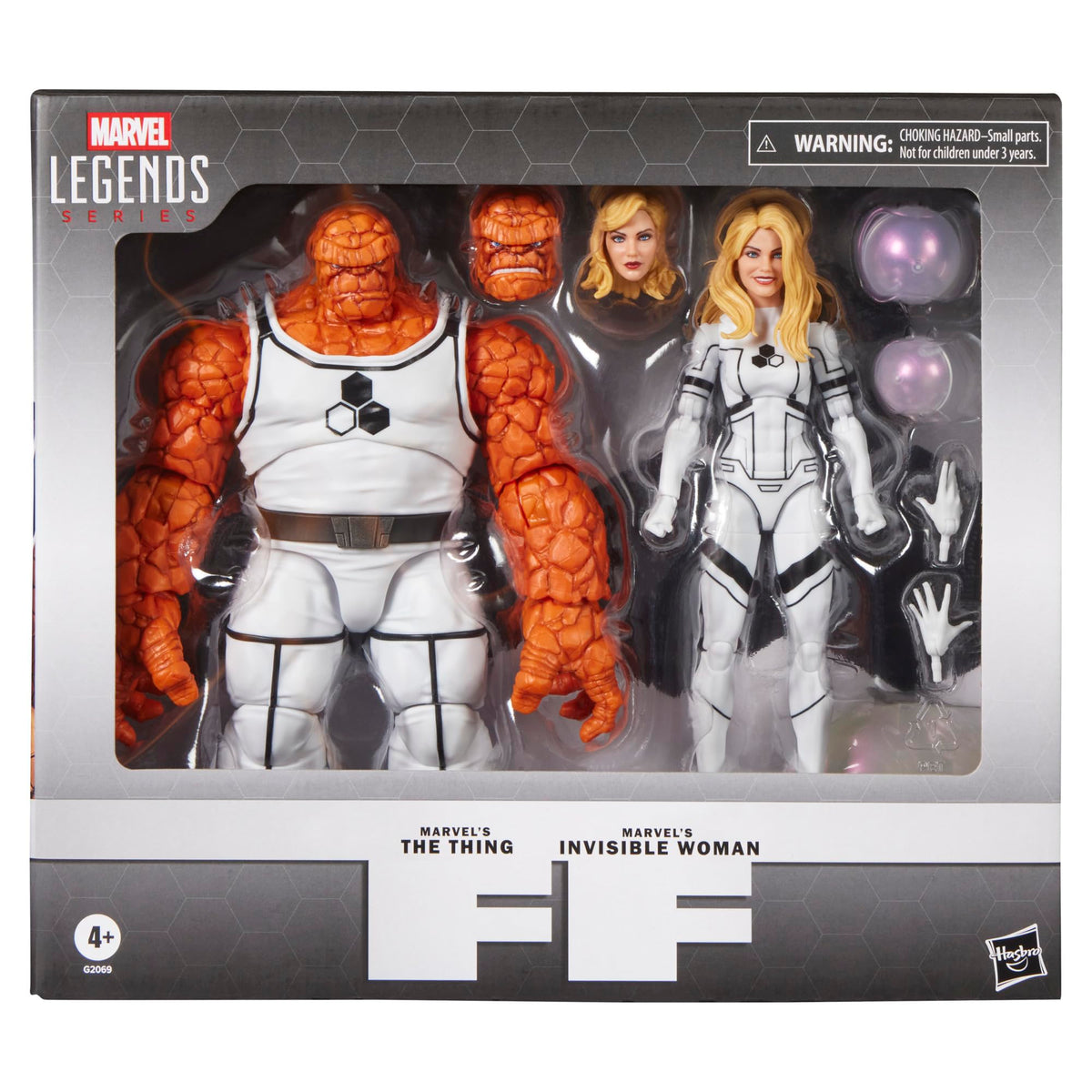 Marvel Legends Future Foundation The Thing & Invisible Woman 6-Inch Action Figures - 2 Figures, 9 Accessories, 20+ Points of Articulation