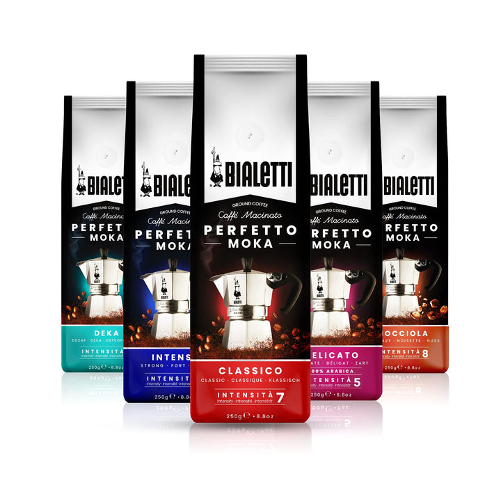 Bialetti Delicato Ground Coffee 252g - 100% Arabica Brasil Natural Beans