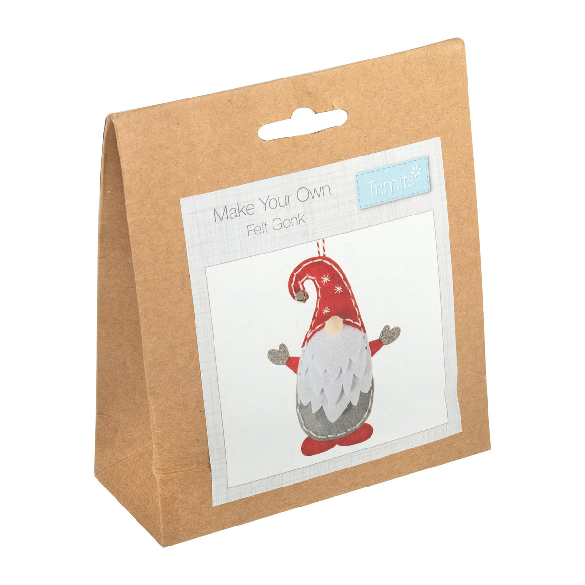 Trimits Christmas Felt Decoration Kit - Gonk, 10.5 x 13cm