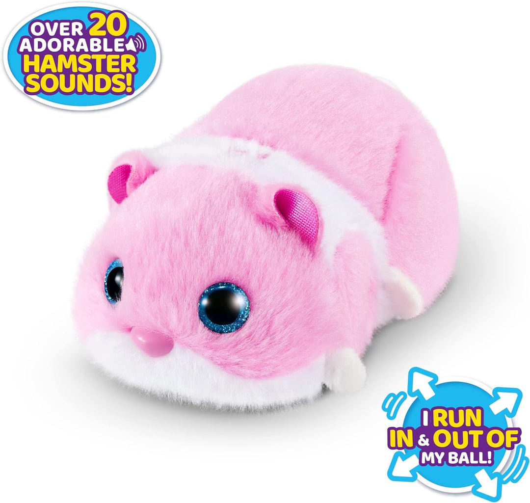 Hamster Mania by ZURU - Interactive Pink Hamster Toy with Real Sounds & Movements