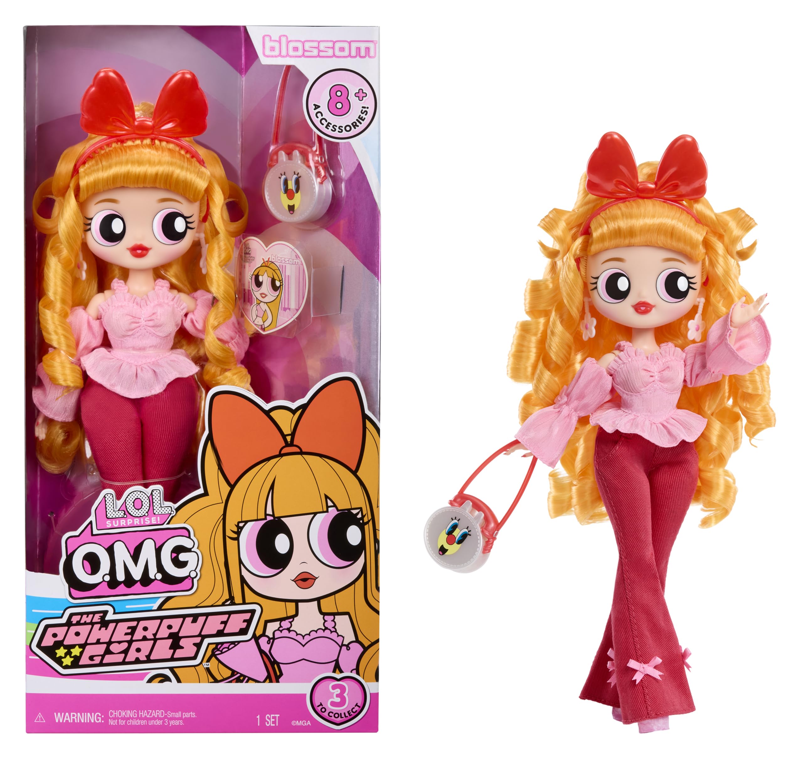 L.O.L. Surprise! OMG The Powerpuff Girls Doll - Blossom - Fashion Doll with Outfit & Accessories, Ages 3+ 1