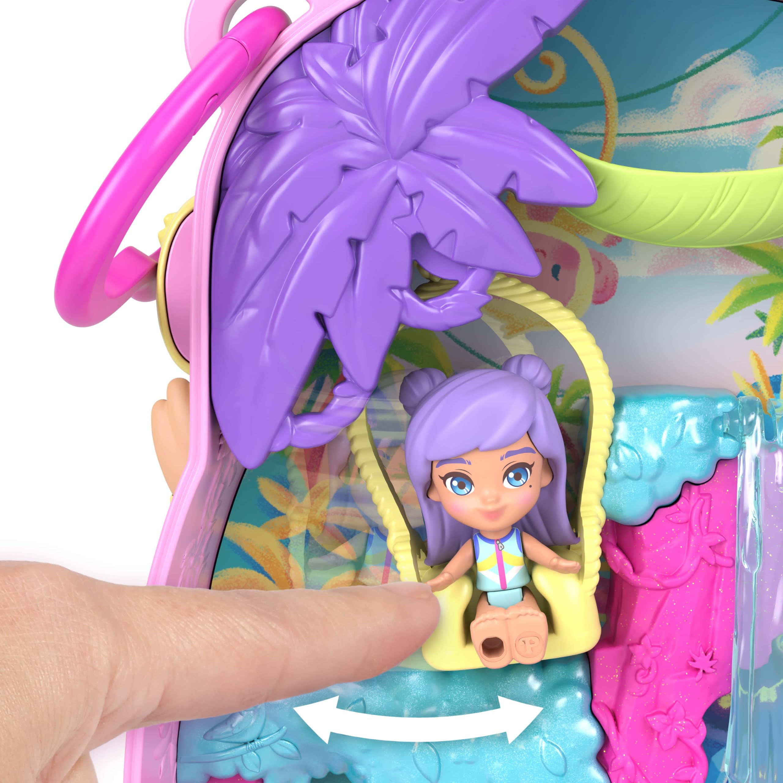 Polly Pocket Pineapple Monkey Compact Playset | Micro Doll & 7 Accessories | Ages 4+ 2