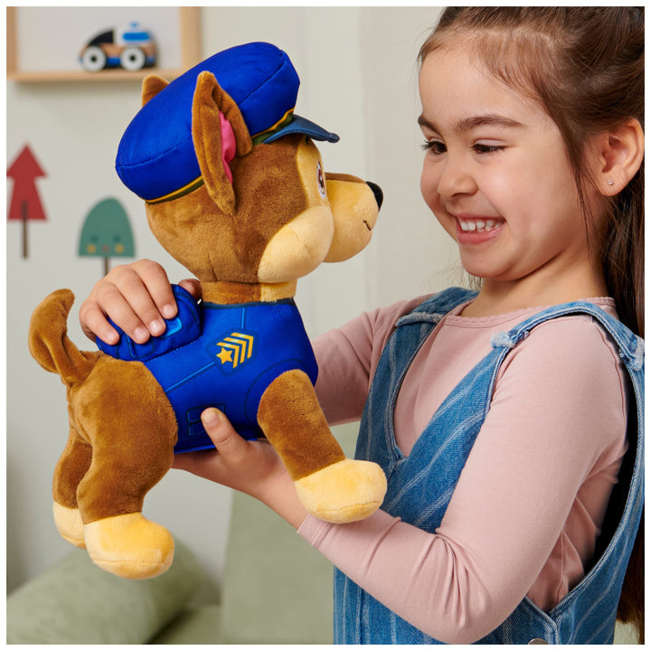 PAW Patrol Talking Chase Interactive Plush Toy - 30.5 cm with Sounds, Phrases & Wagging Tail