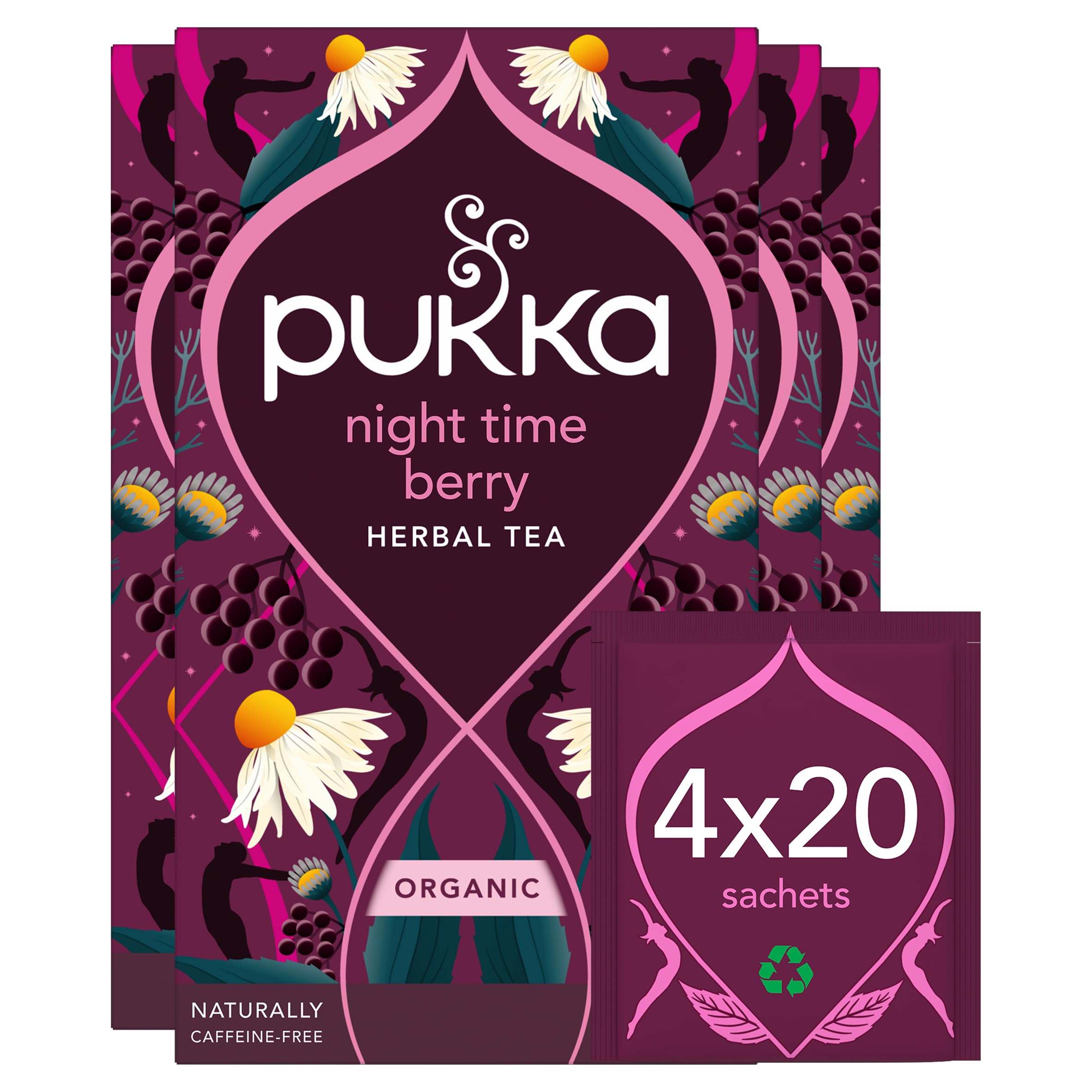 Pukka Herbs Night Time Berry Organic Herbal Sleep Tea - 20 Count Teabags | Caffeine-Free 1