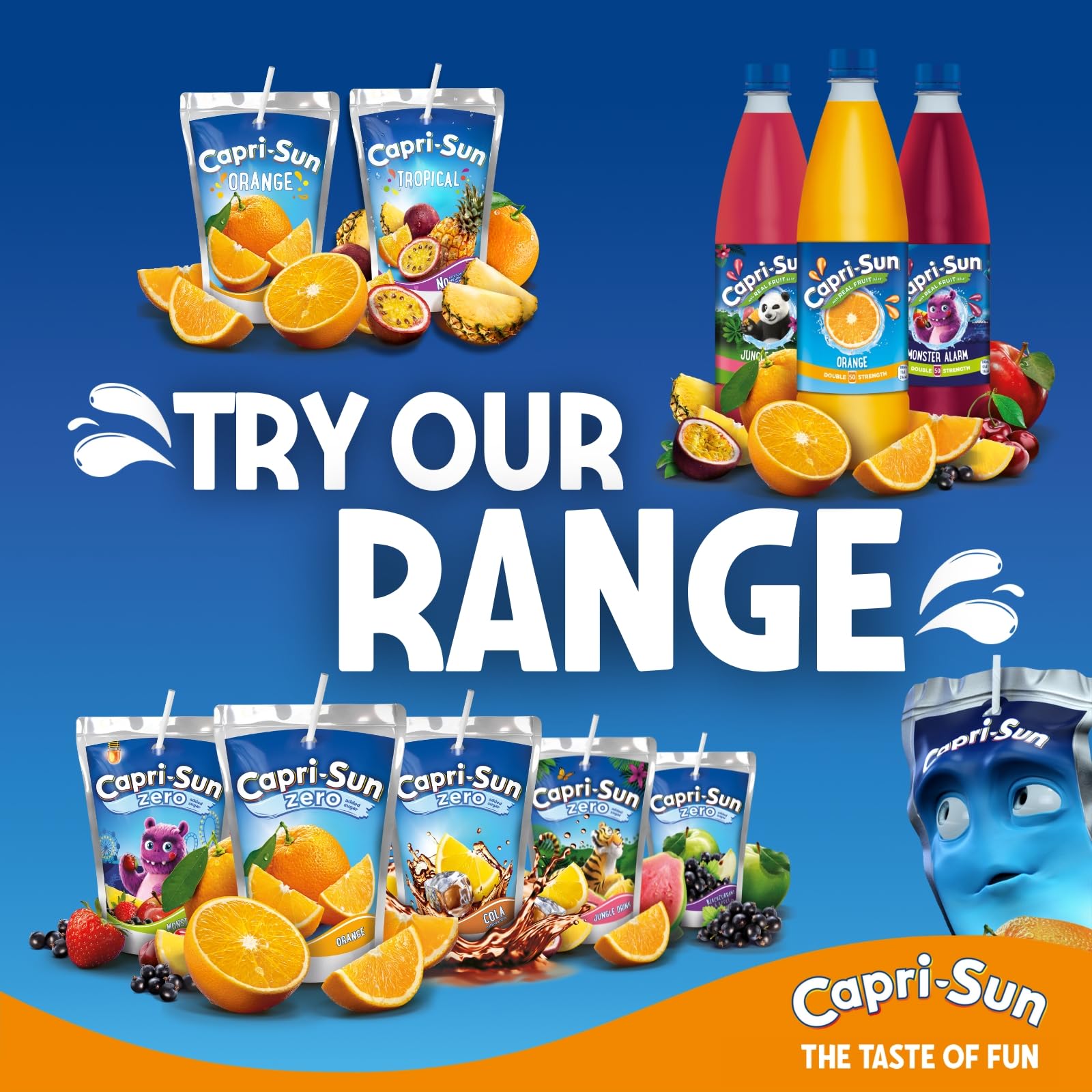 Capri-Sun Jungle Drink Squash (1 Litre) - No Added Sugar - Double Strength 5