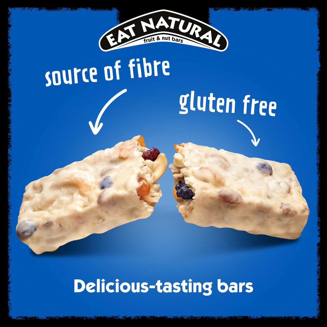 Eat Natural - Cashew & Blueberry with Yoghurt Coating Fruit & Nut Bars (12 x 40g)