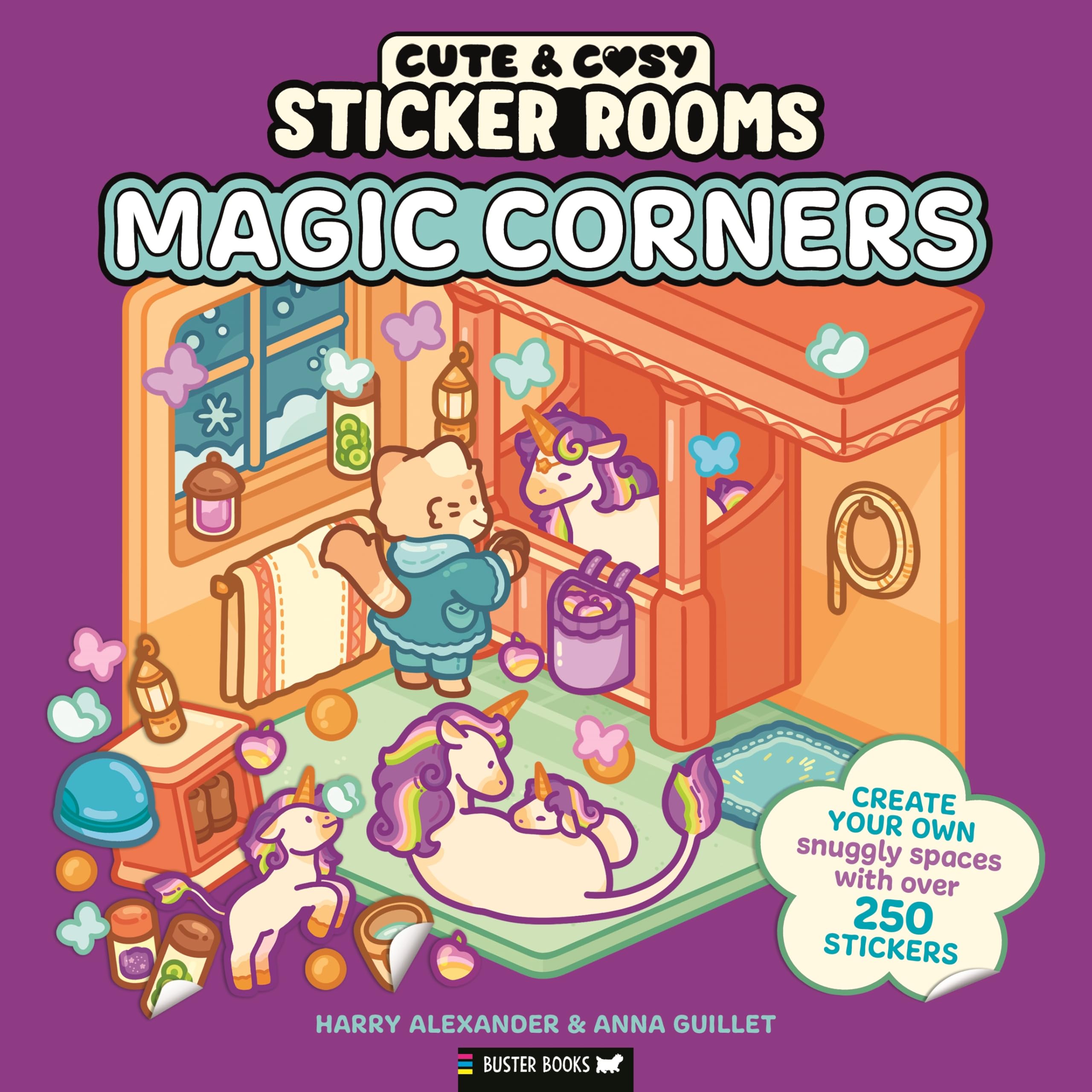 Buster Books Sticker Rooms: Magic Corners (Cute & Cosy) Paperback | Ages 6+