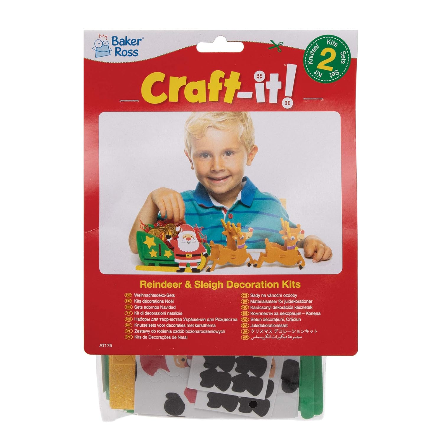 Baker Ross Reindeer & Sleigh Craft Kit - Christmas Arts & Crafts for Kids (Pack of 2) 5