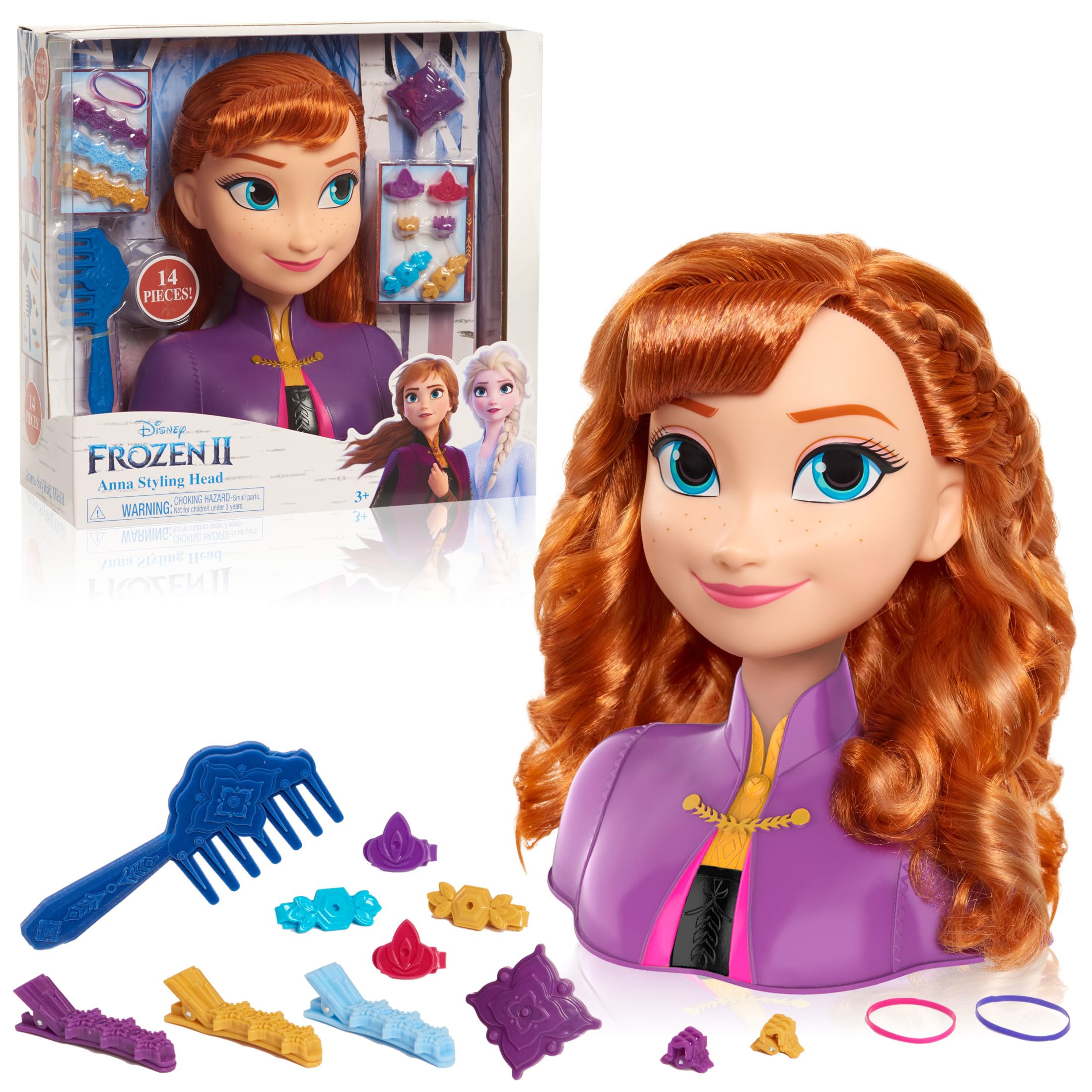 Disney Frozen 2 Anna Styling Head Set, 14-Piece 8