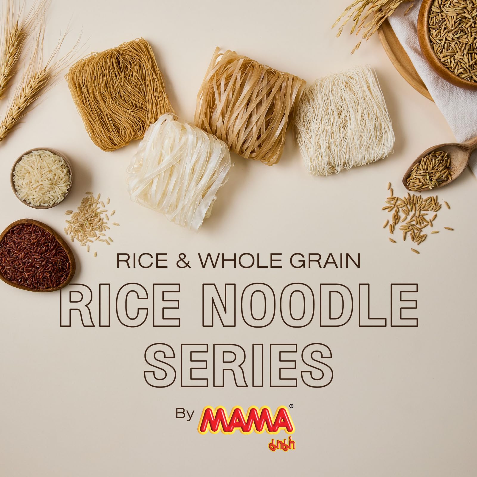 MAMA Instant Rice Noodles - Gluten Free, Vegetarian | 225g Pack of 6 4