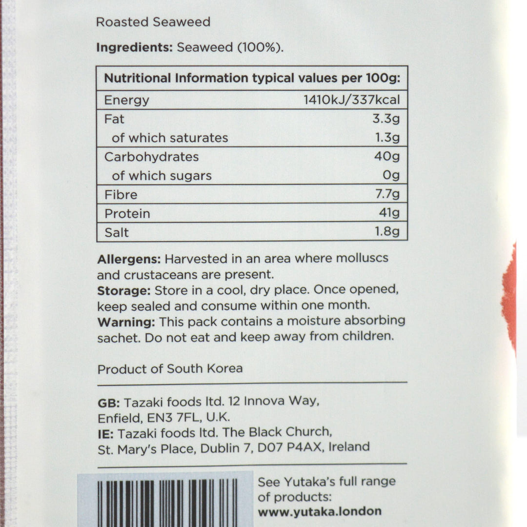 Yutaka - Sushi Nori Roasted Seaweed (Pack of 10, 50 Full Sheets)