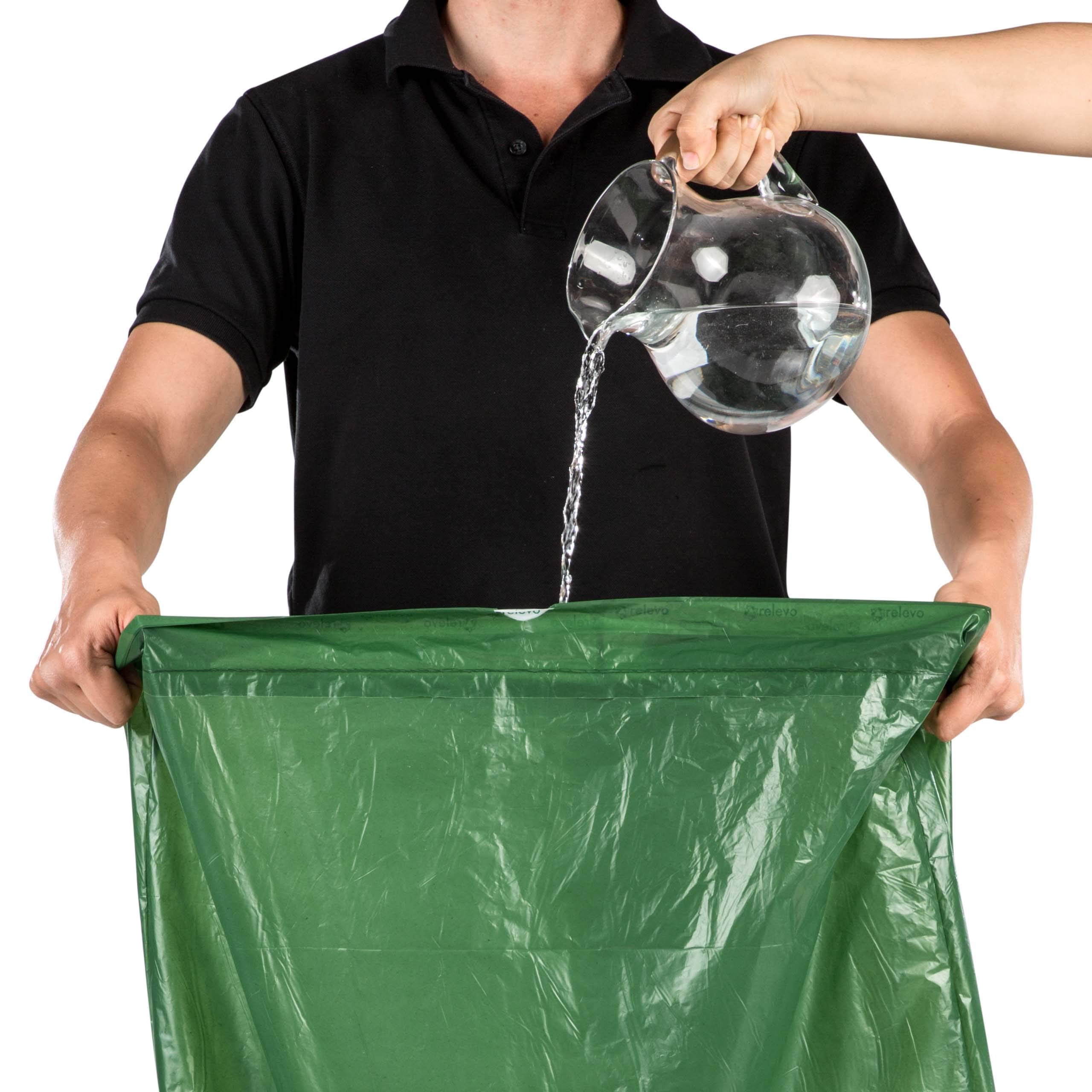 Relevo 100% Recycled Heavy Duty Bin Bags 100L - 13 Pack, Green 6