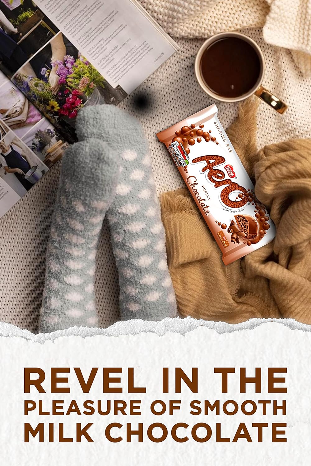 Aero Bubbly Milk Chocolate Sharing Bars, 15 x 90 g