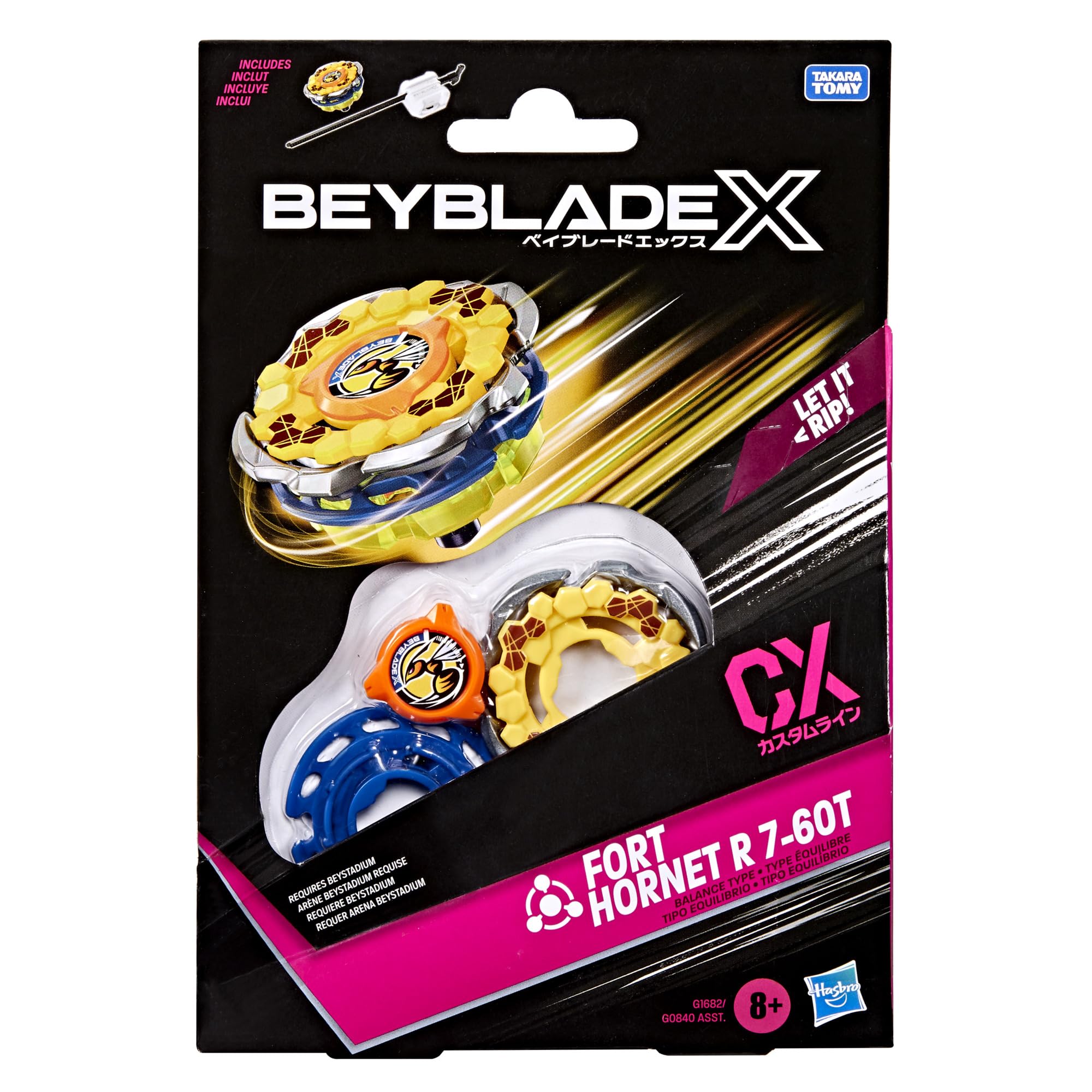 Hasbro Beyblade X Fort Hornet R 7-60T CX Starter Pack Top and Launcher | Right-Spin Balance Type | Ages 8+ 3