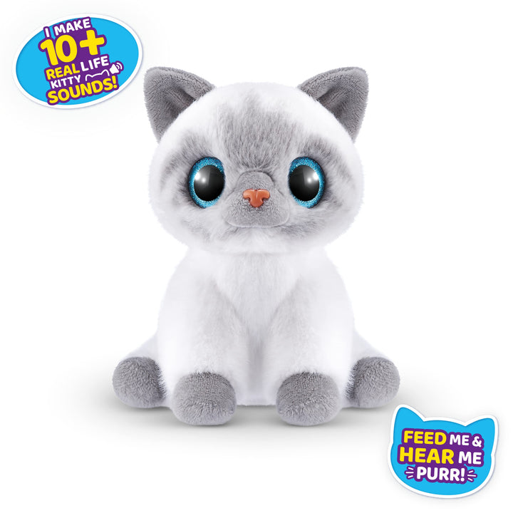 Pets Alive Smitten Kitten - Bonnie, Interactive Electronic Plush Toy with 10 Real Kitten Sounds, Ages 3+