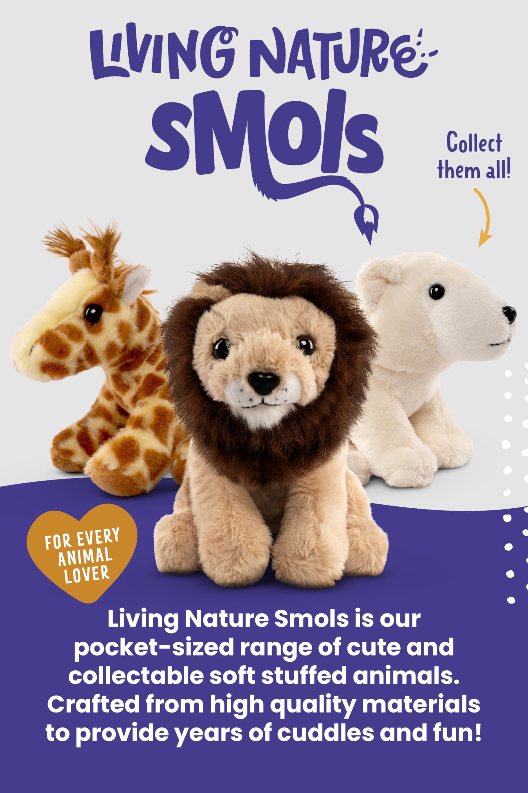 Living Nature SMOLS Mallard Duck Plush Toy | Soft Stuffed Animal | 130mm 3