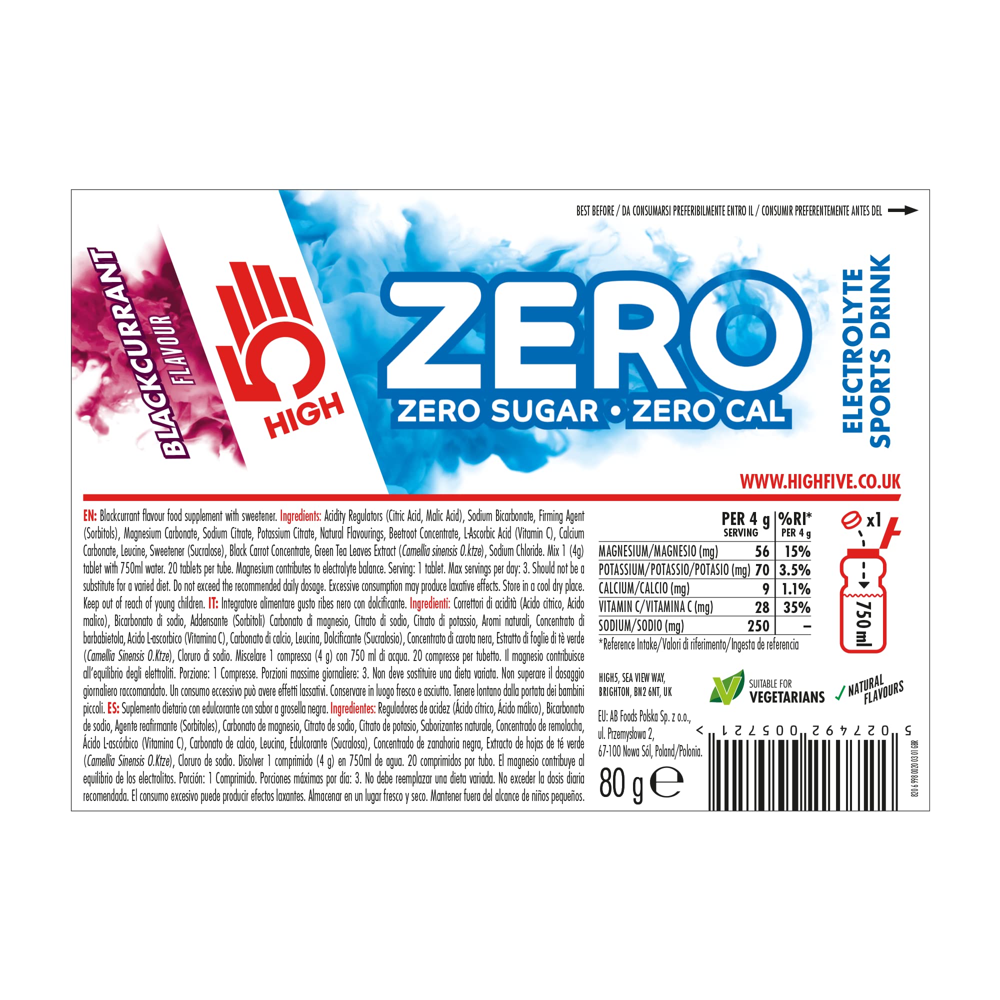 HIGH5 ZERO Electrolyte Tablets | Hydration Tablets Enhanced with Vitamin C (106998016003GBR) 6