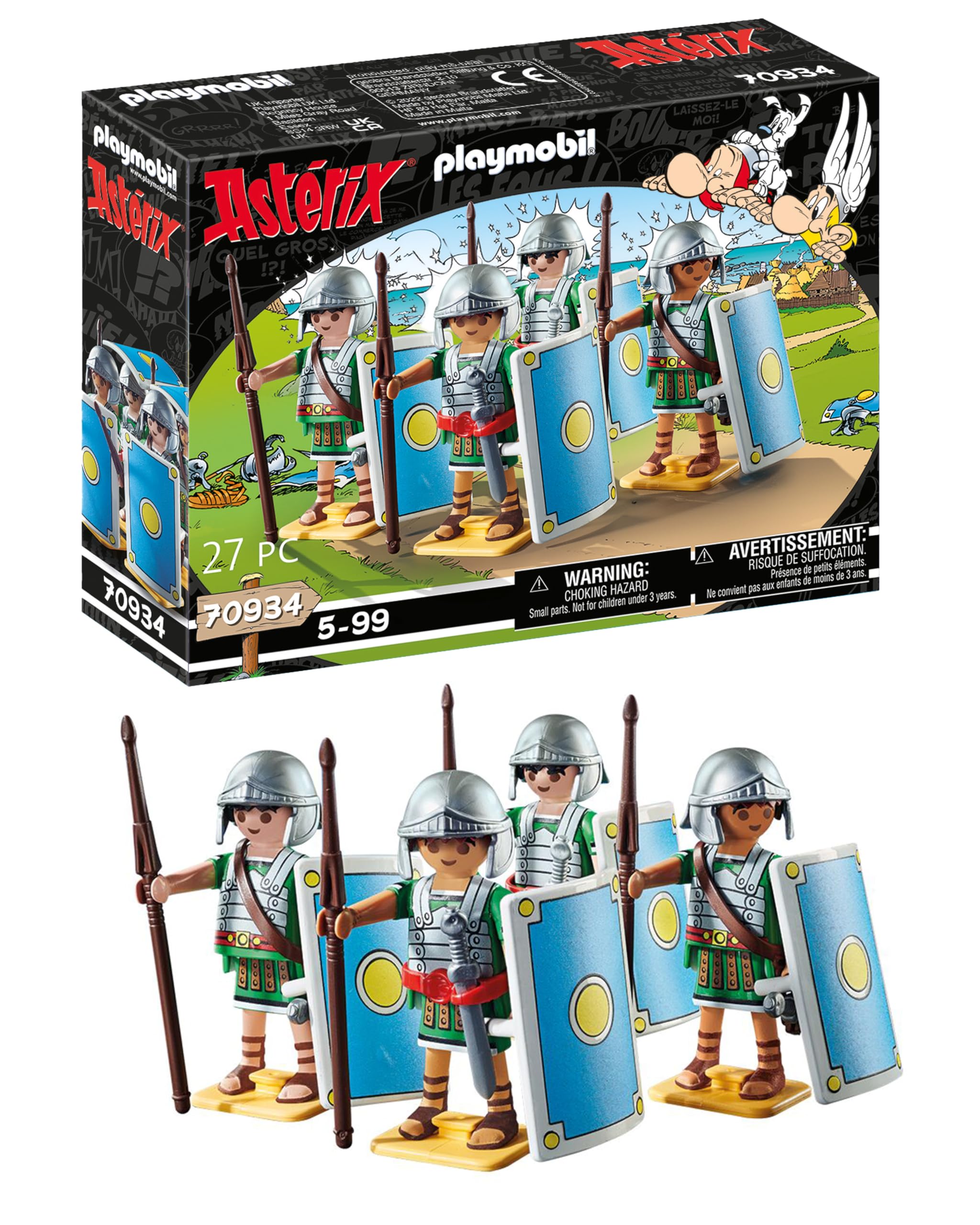 PLAYMOBIL Asterix: Roman Troop 70934 - 27-Piece Playset with Roman Soldiers and Accessories