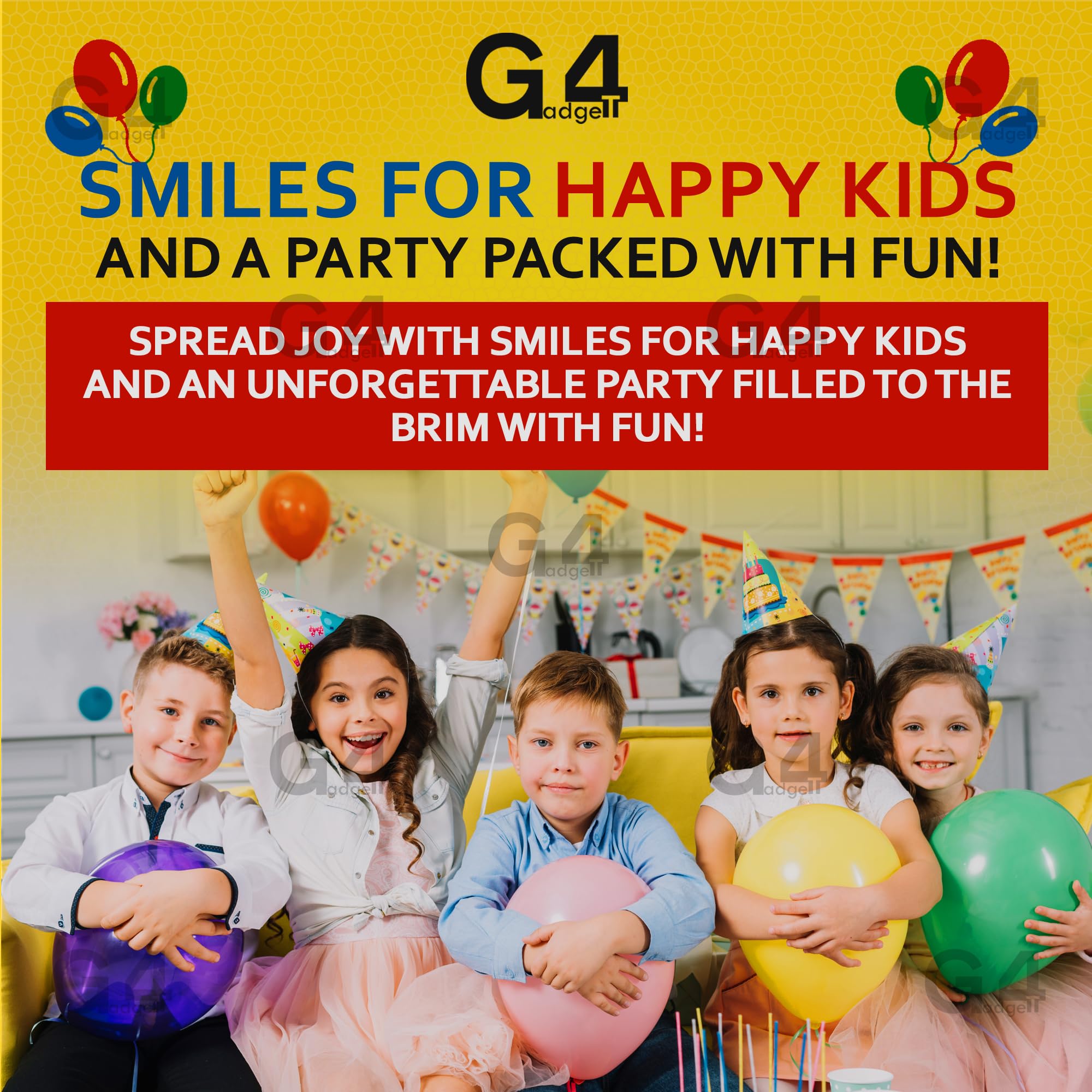 G4GADGET 30x Punch Balloons for Kids – 12 Inch Party Bag Fillers | Assorted Bright Colours | Premium Latex 5