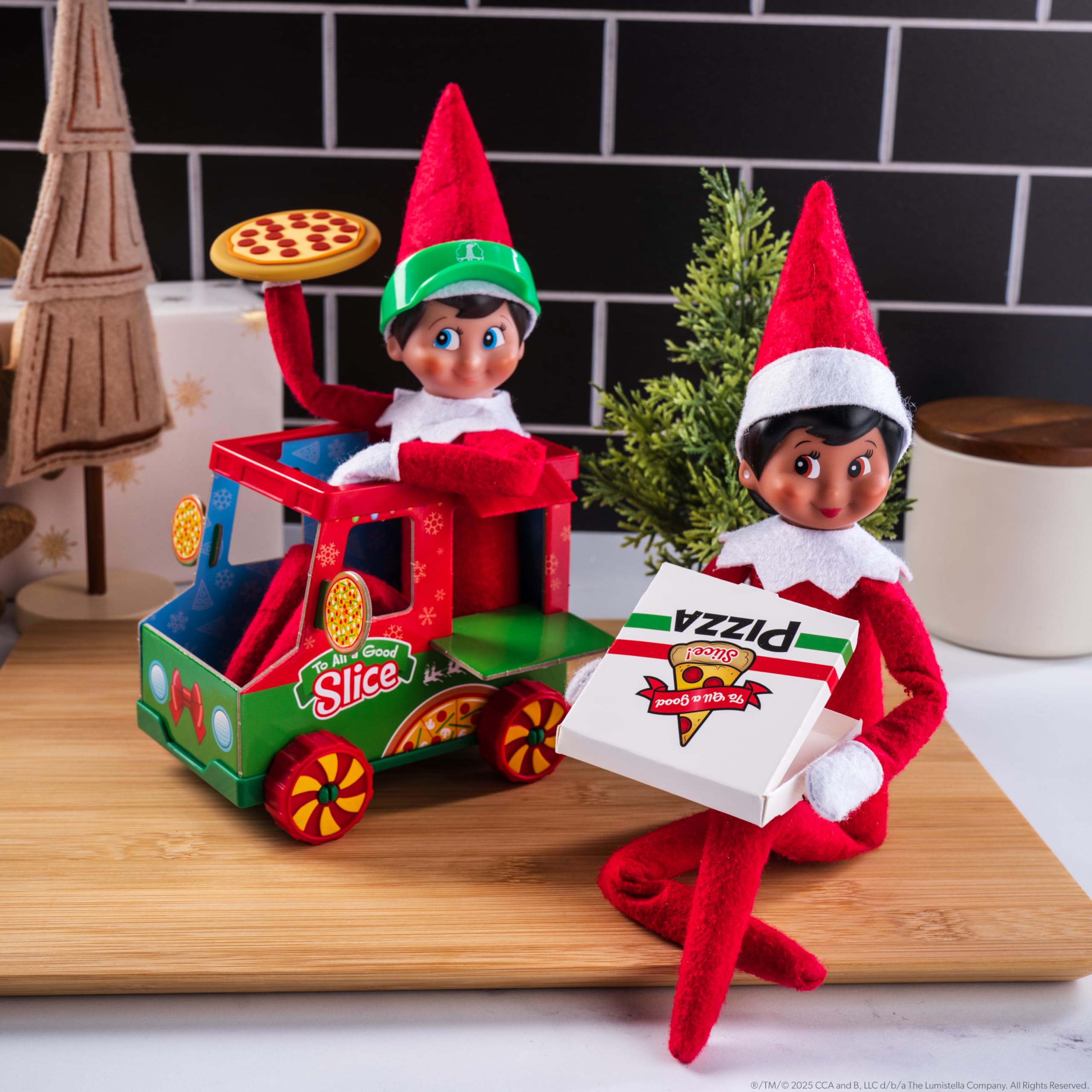 The Elf on the Shelf Polar Props Polar Pizza Truck - Holiday Playset for 3 Years and Up 5