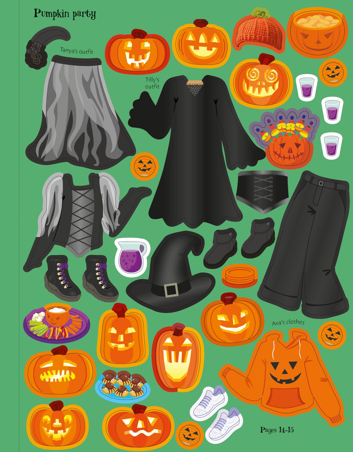 Usborne Sticker Dolly Dressing Halloween - Ages 5-7 | 44 Pages | English 4
