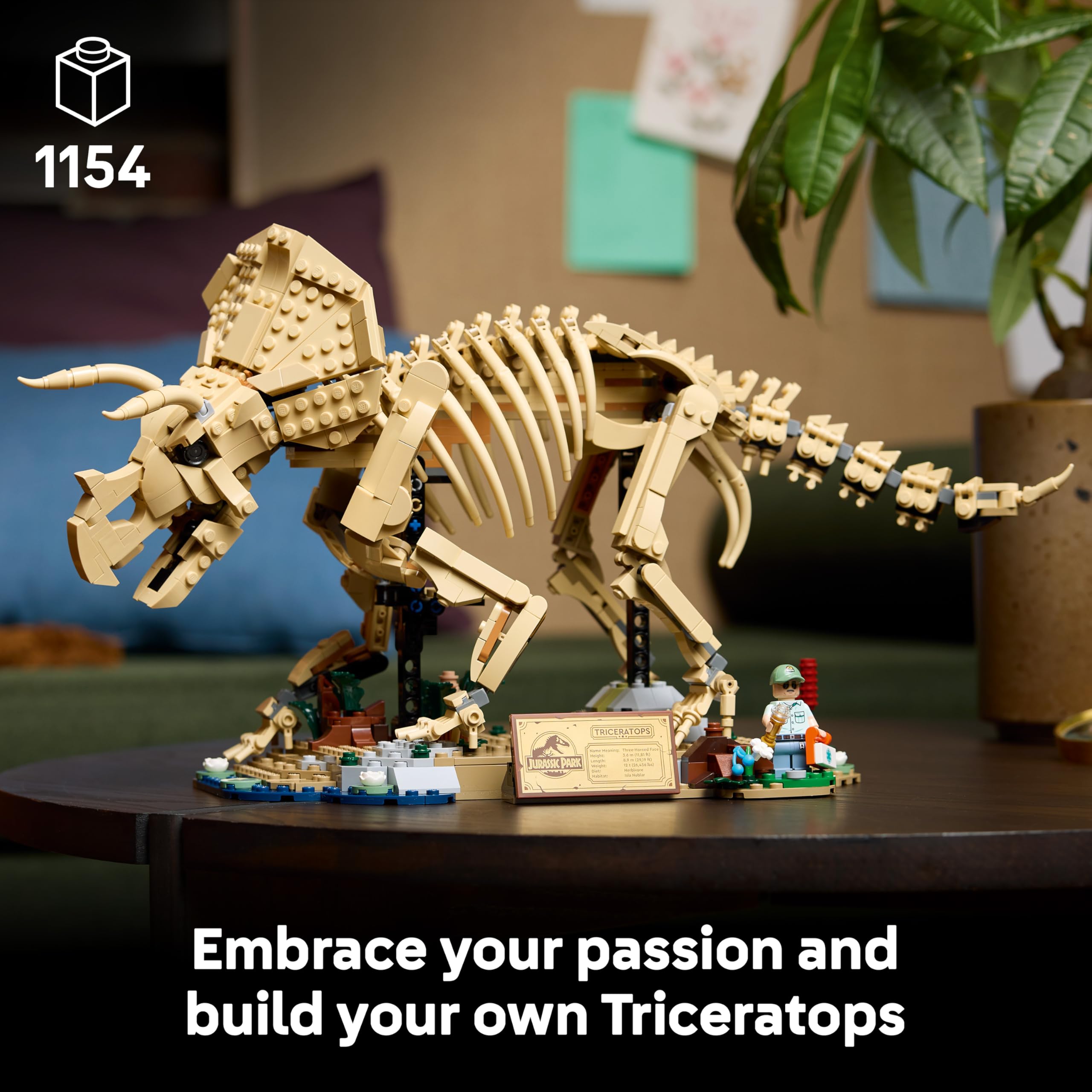 LEGO Jurassic World Dinosaur Fossils: Triceratops Building Set 77985 for Ages 18+ | Display Model