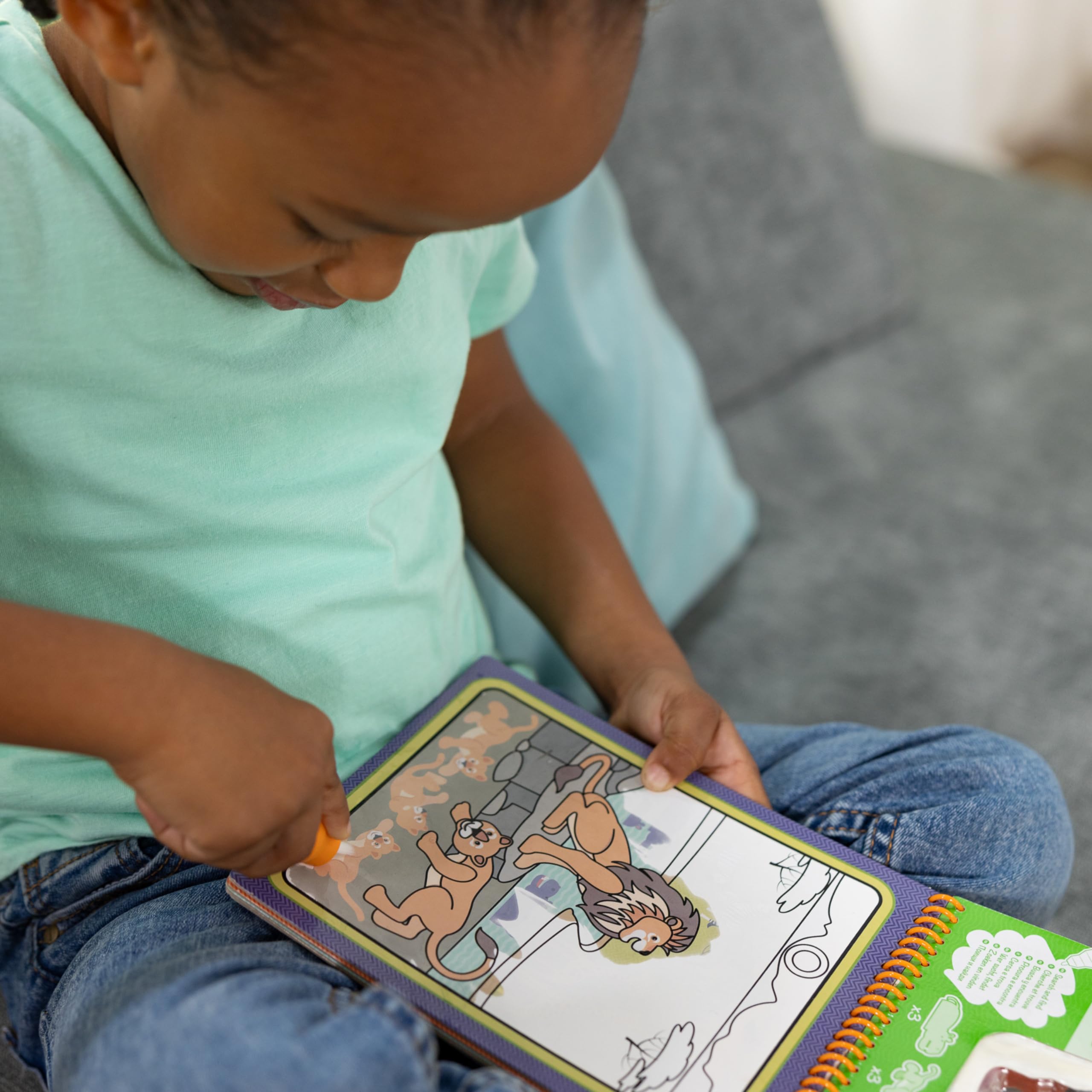 Melissa & Doug Water Reveal Pad - Safari Activity Book | Reusable Pages | Ages 3-7 7