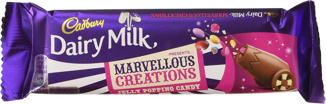 Cadbury Dairy Milk Marvellous Creations Jelly Popping Candy Bar 47g (Pack of 24)
